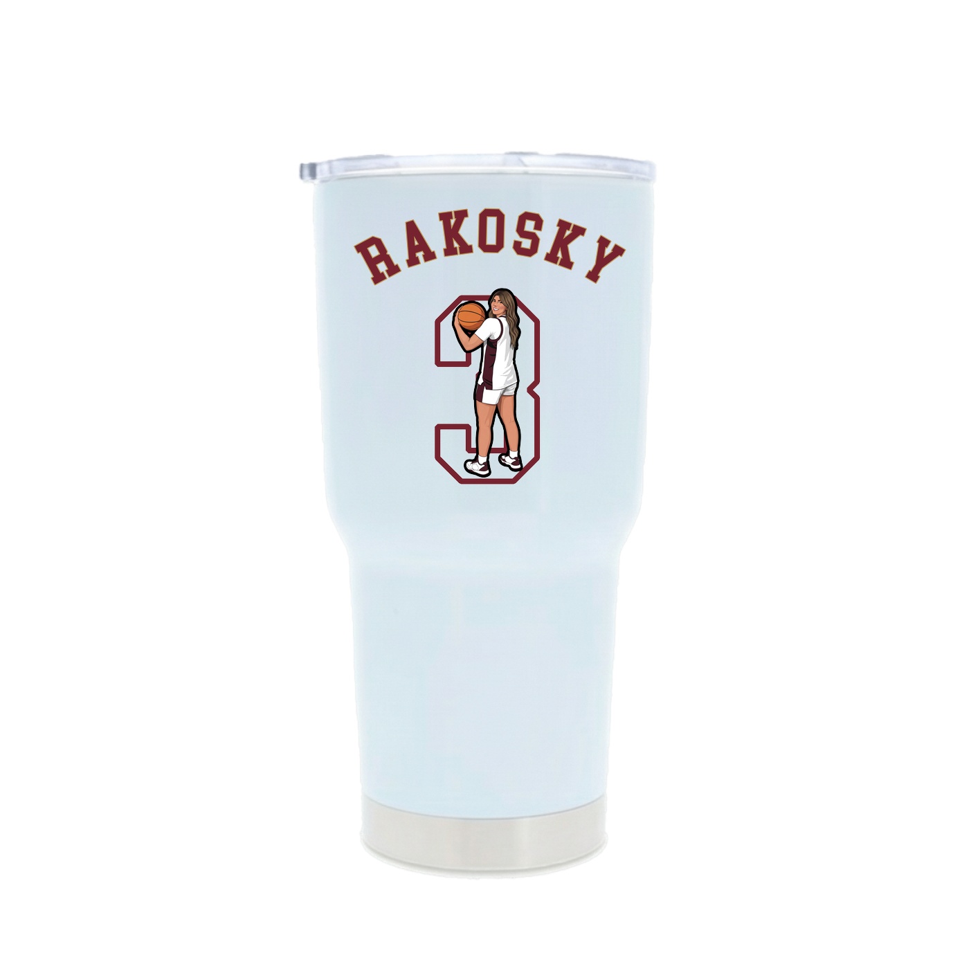 30oz Stainless Steel Tumbler — Shirsey Arch in White