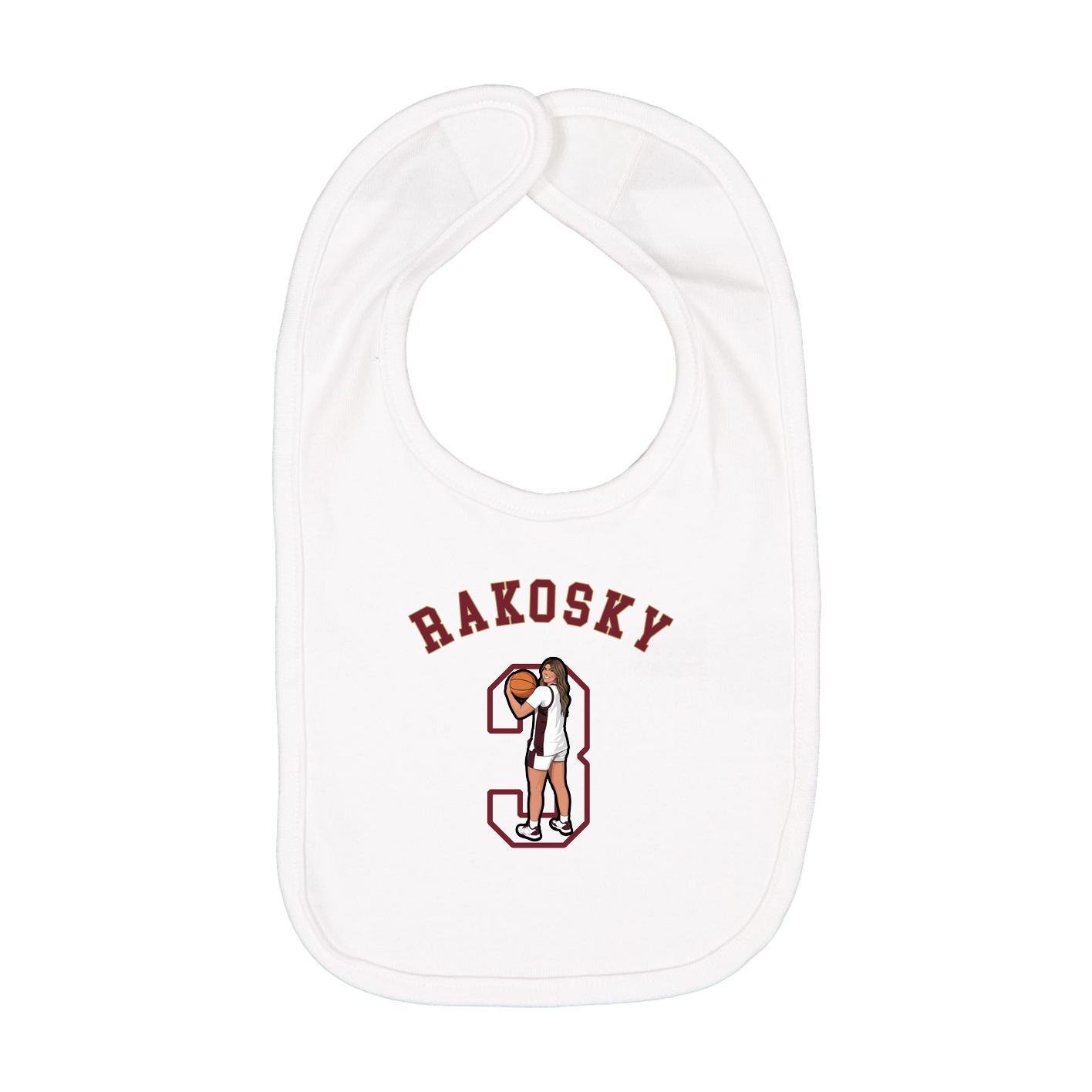 Infant Bib — Shirsey Arch in White