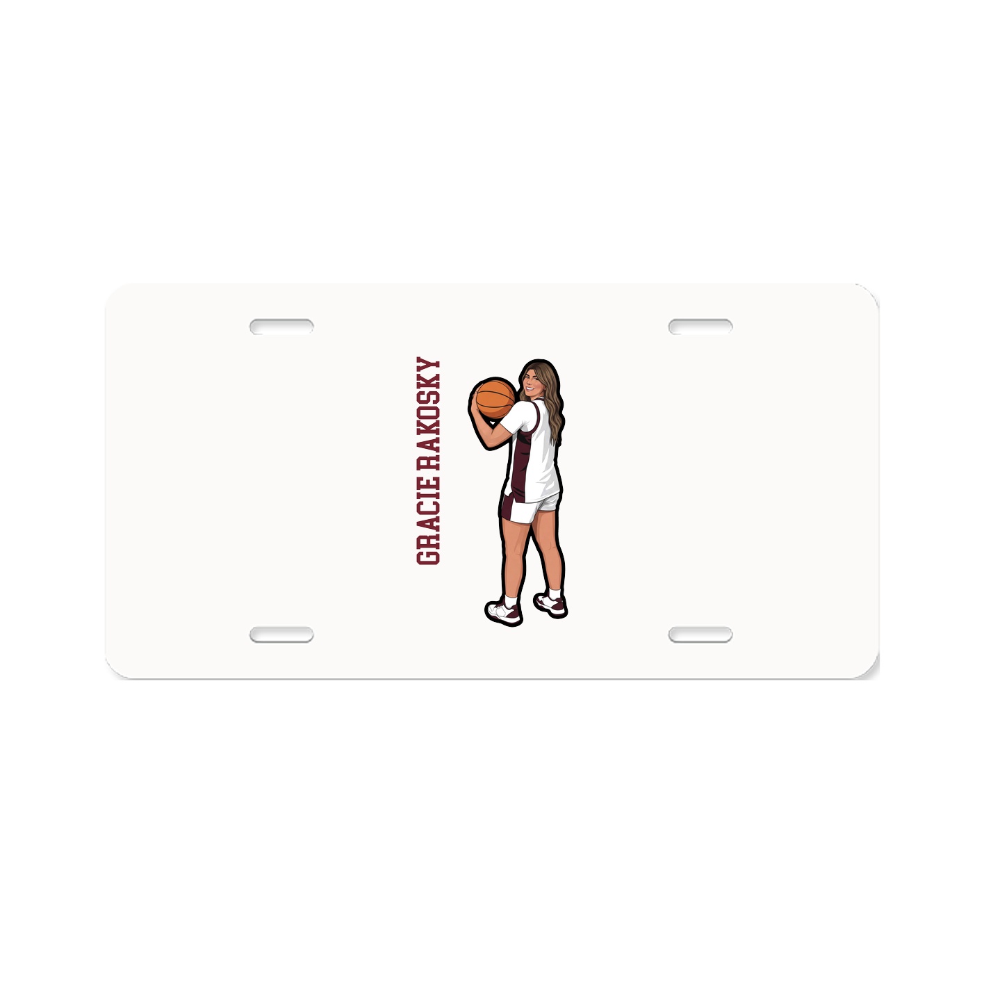 License Plate — Name Vertical in Classic