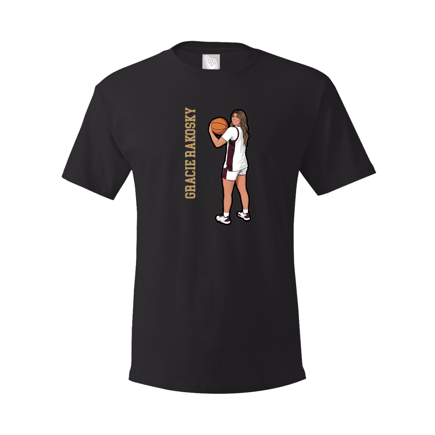 Tee — Name Vertical in Black