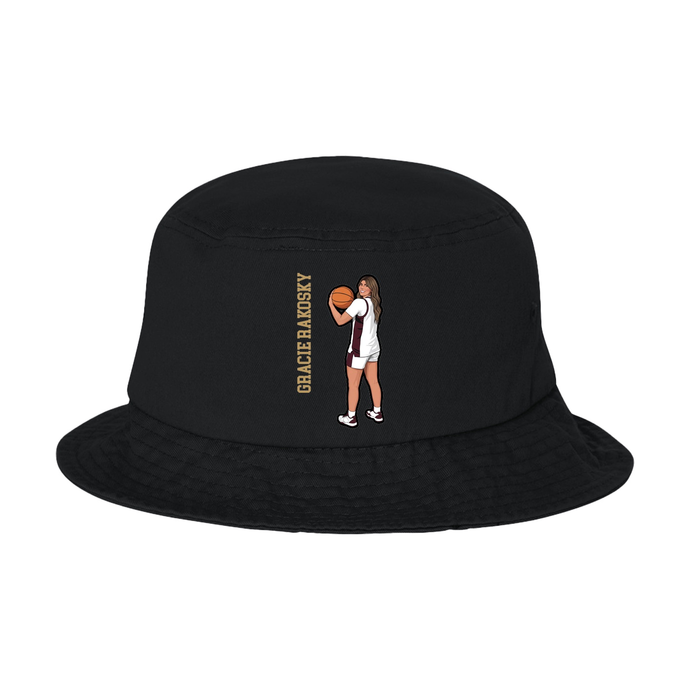 Bucket Cap — Name Vertical in Black