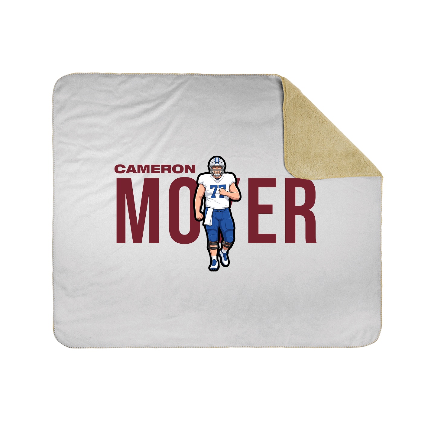 Throw Blanket — Player Name in White