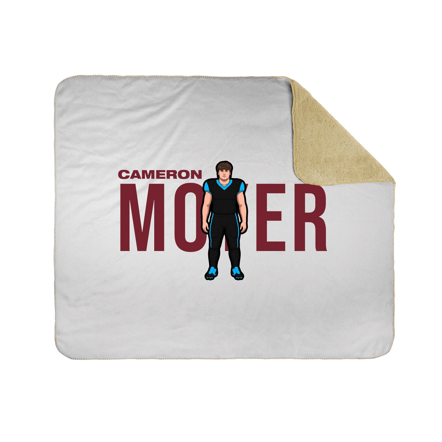 Throw Blanket — Player Name in White