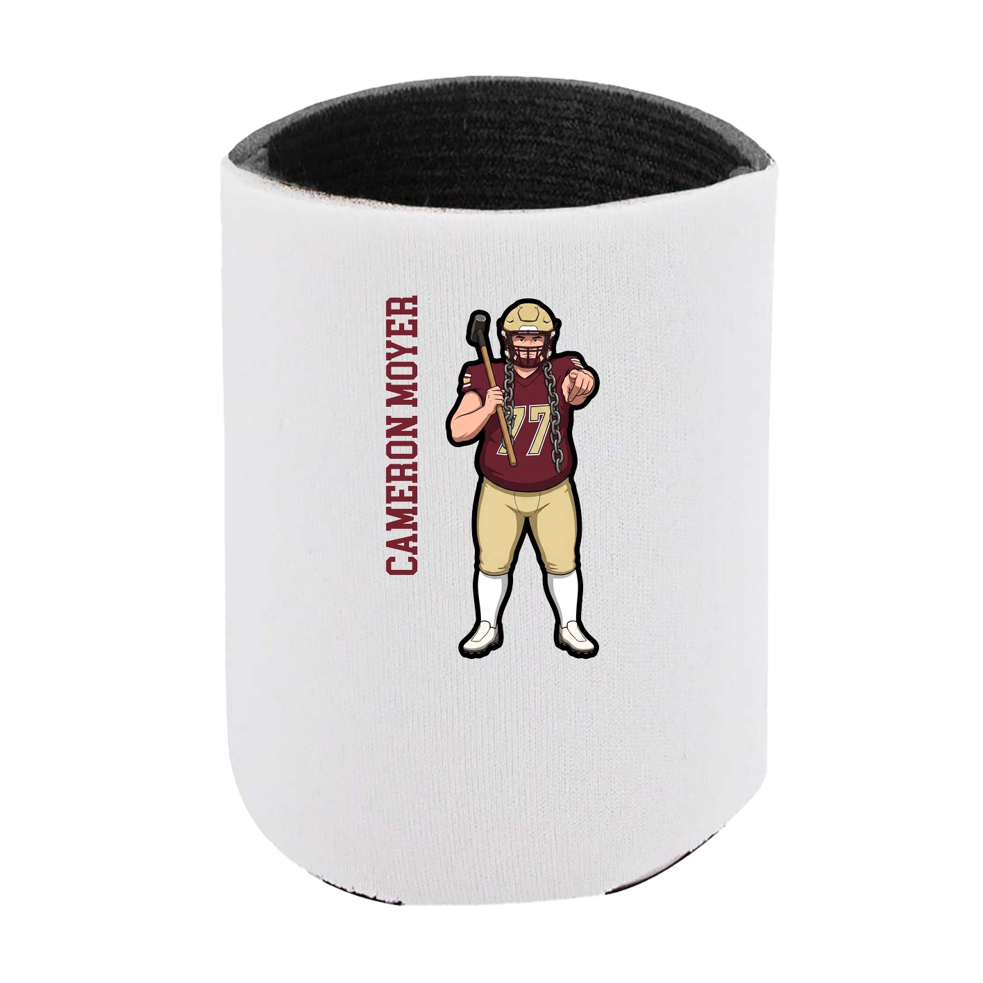 Can Holder — Name Vertical in White