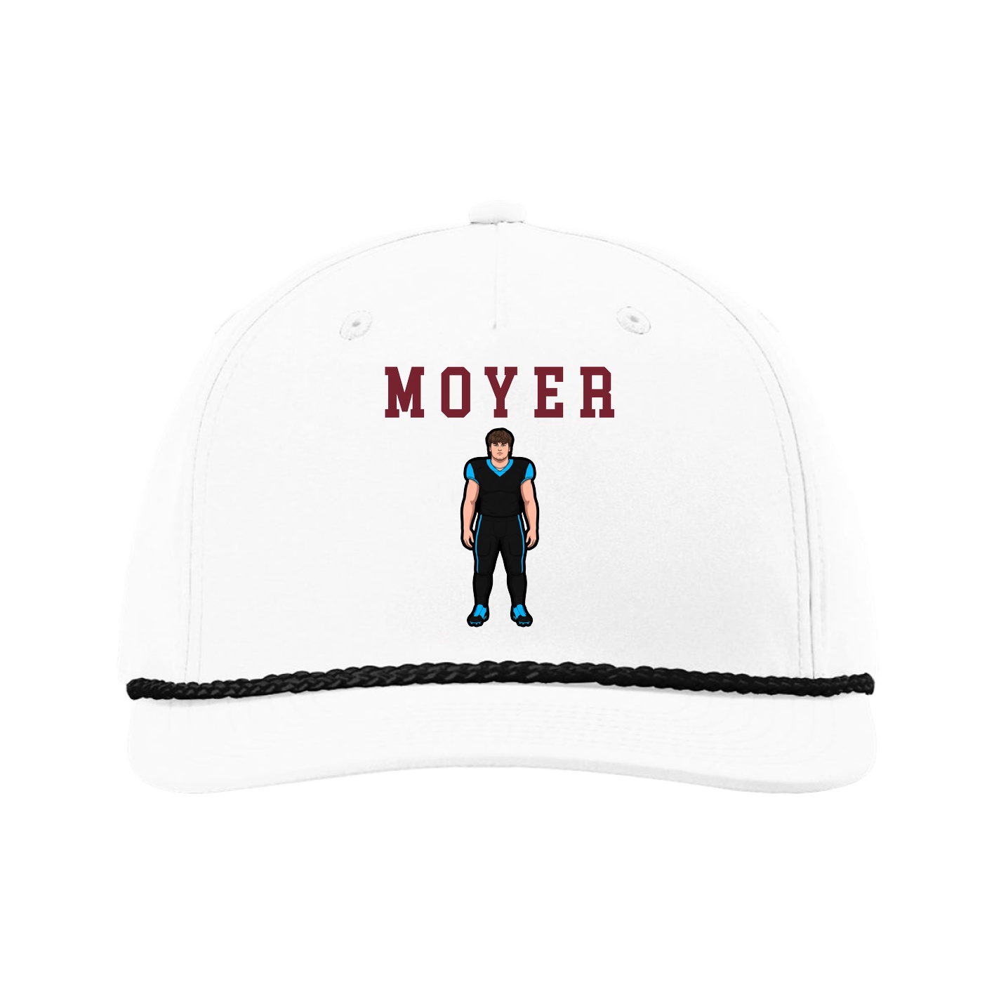 Five-Panel Classic Rope Cap — Shirsey in White