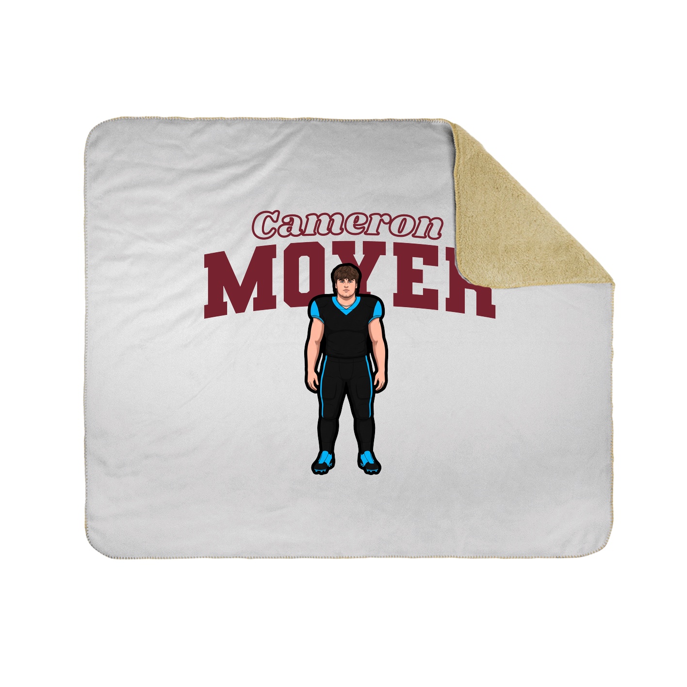 Throw Blanket — Name Arch in White