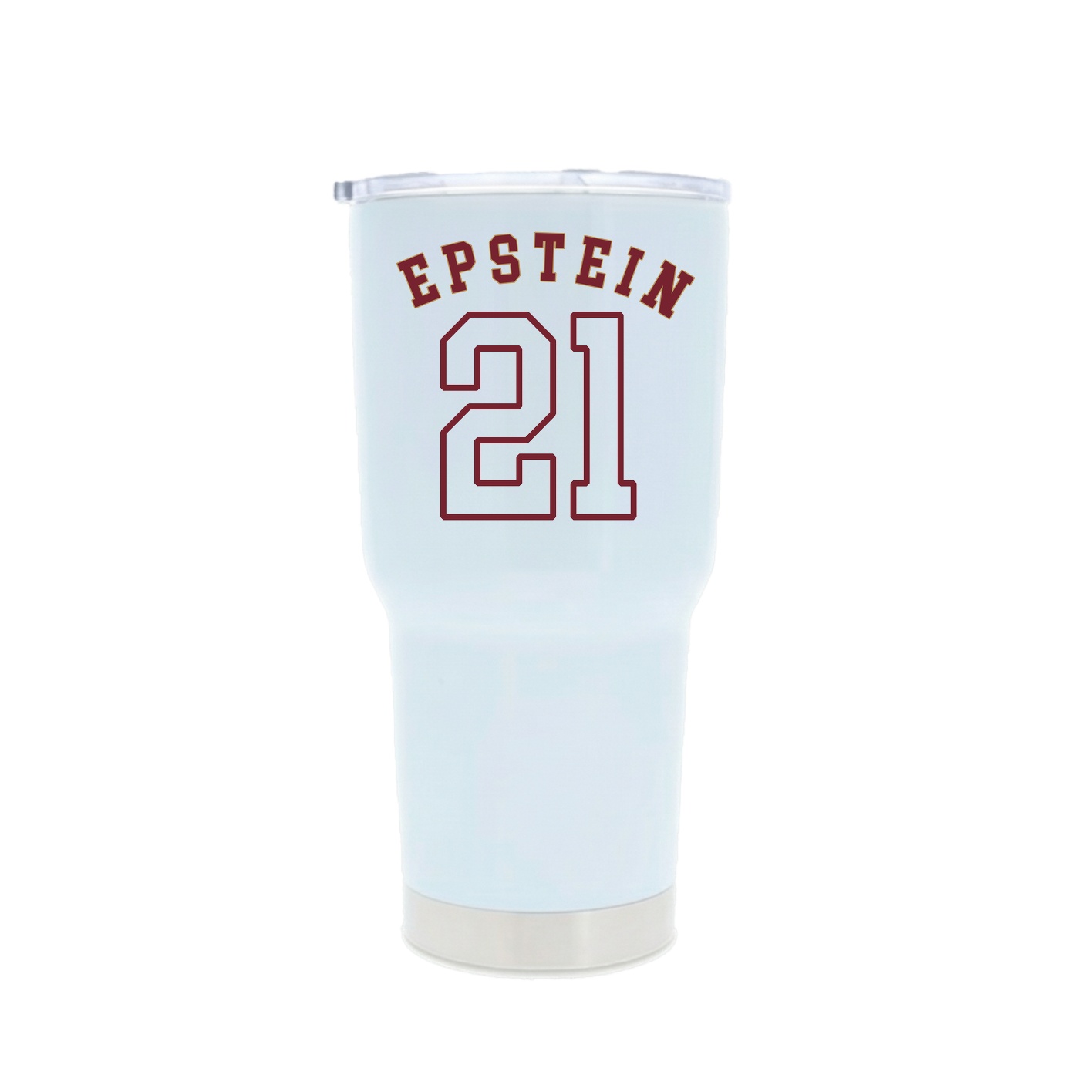 30oz Stainless Steel Tumbler — Shirsey Arch in White
