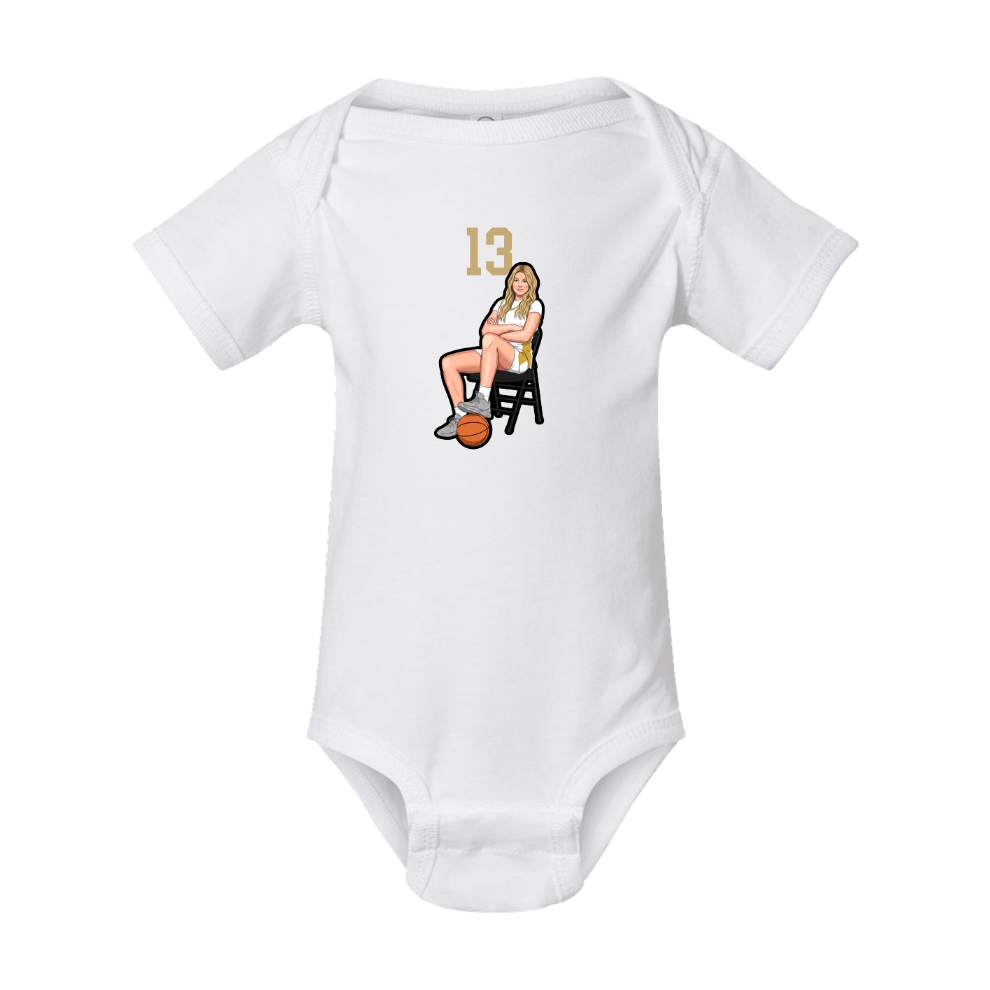 Baby Onesie — Number Top in White