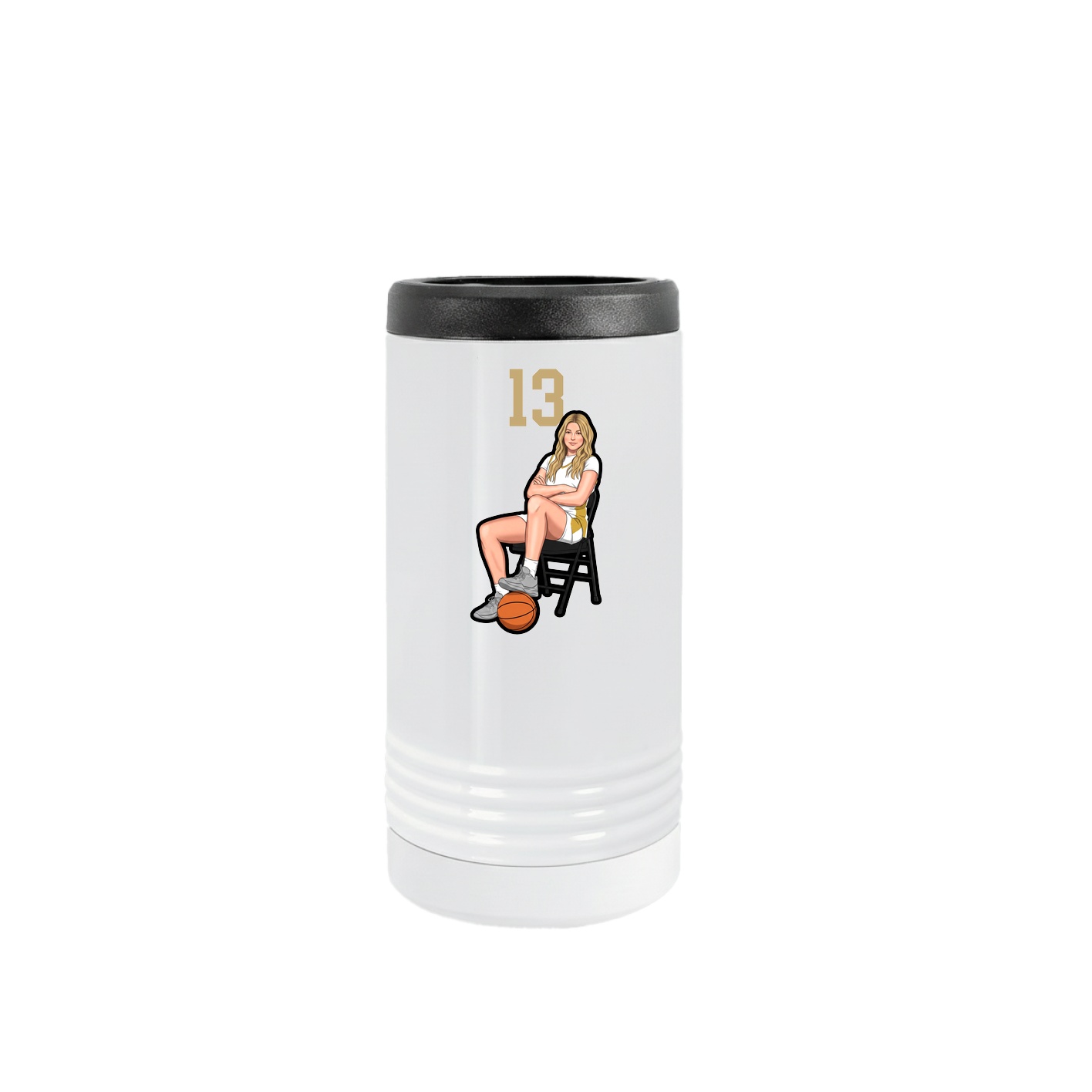Slim Beverage Holder — Number Top in White