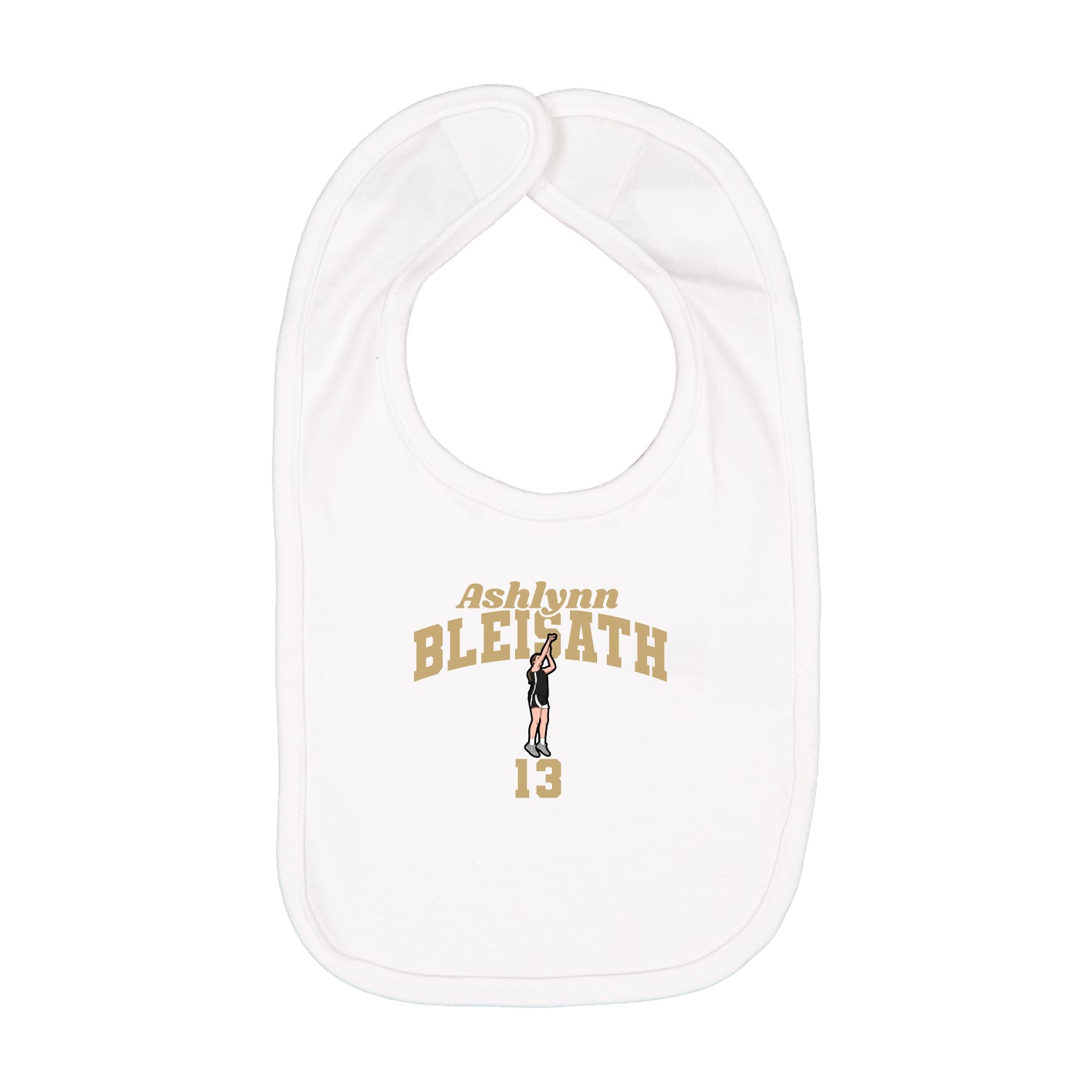 Infant Bib — Signature Arch in White