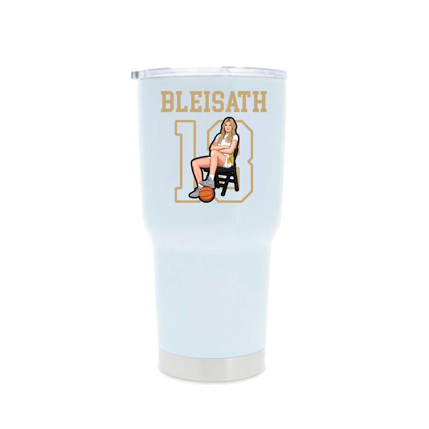 30oz Stainless Steel Tumbler — Shirsey in White