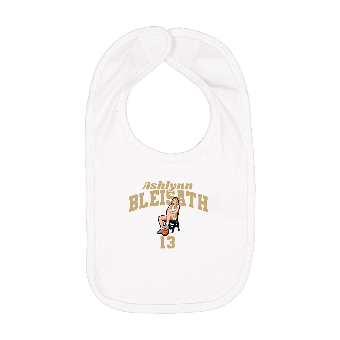 Infant Bib — Signature Arch in White