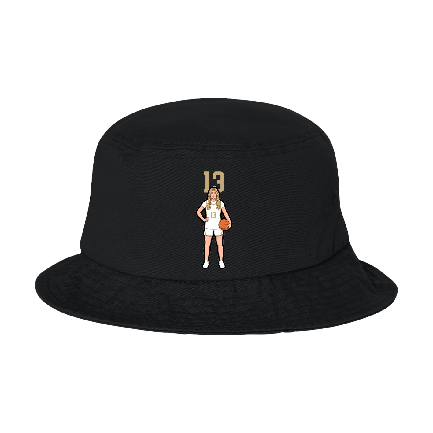 Bucket Cap — Number Top in Black