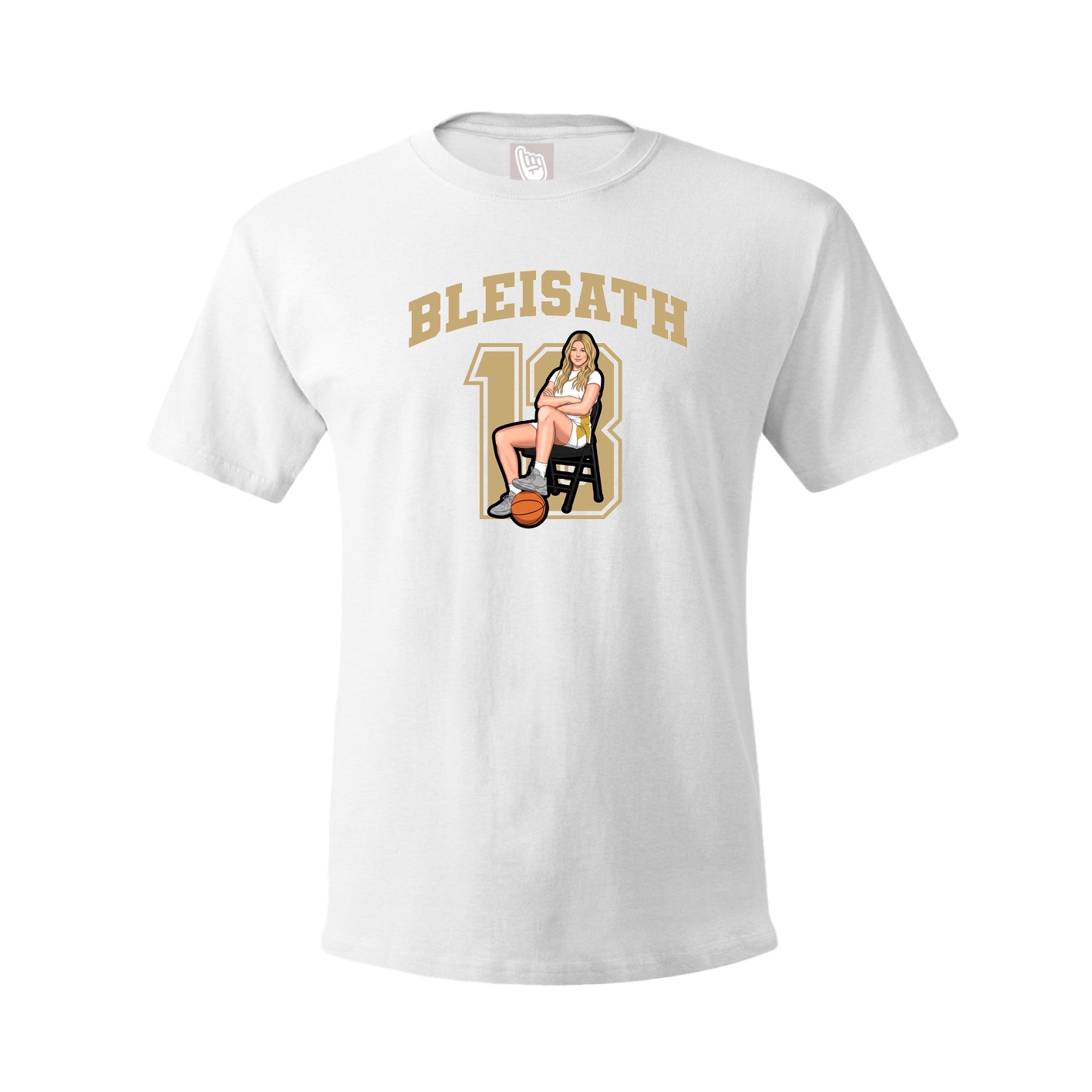 Youth Tee — Number in White