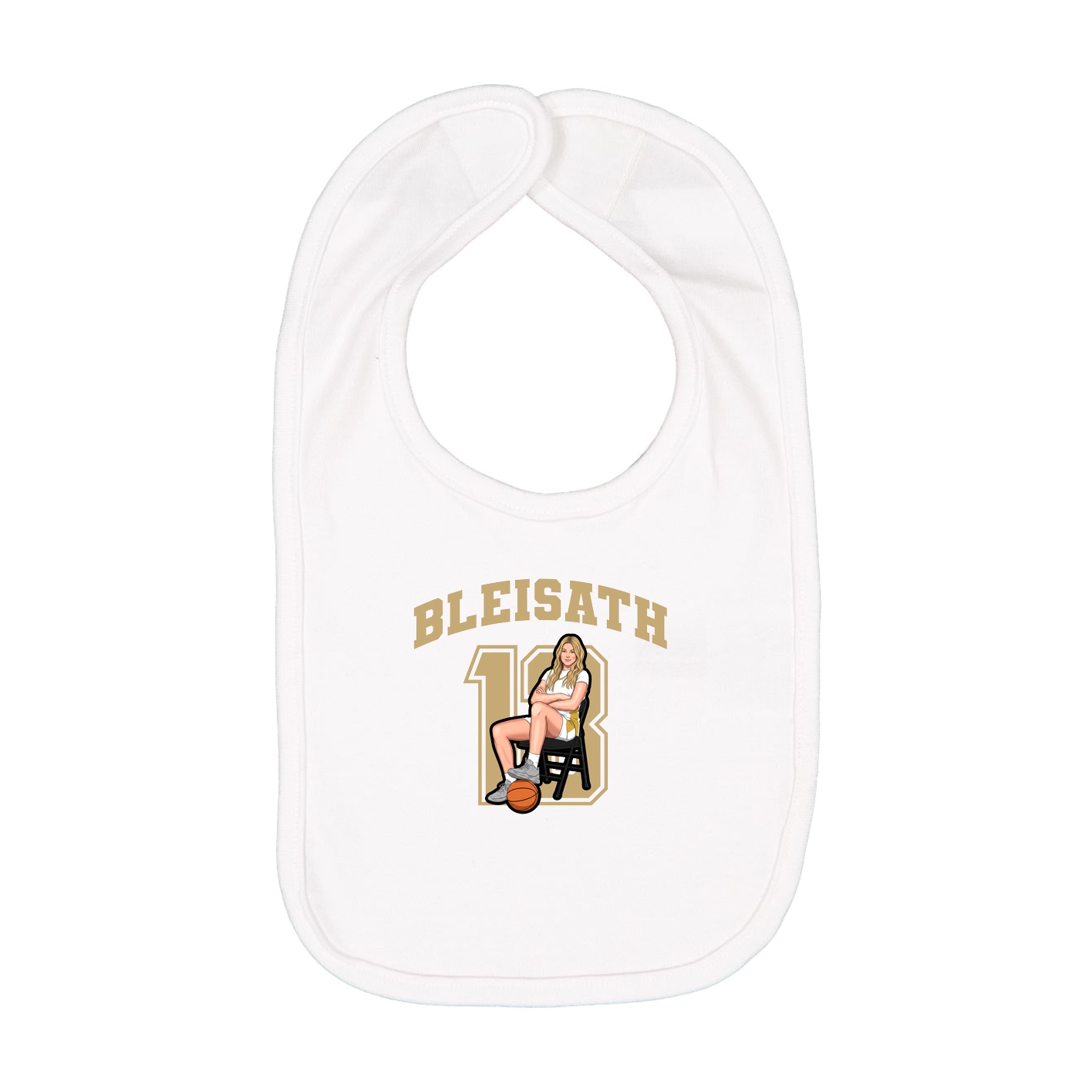 Infant Bib — Number in White