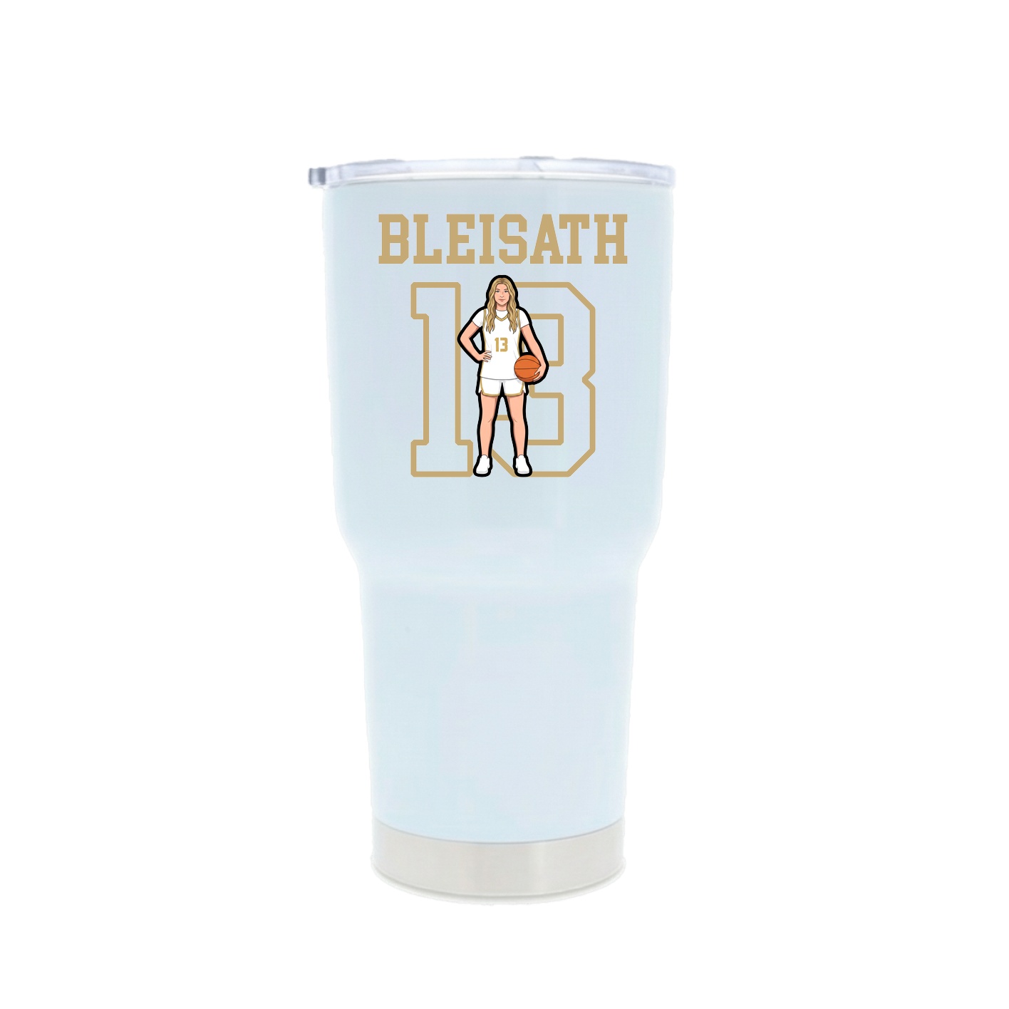 30oz Stainless Steel Tumbler — Shirsey in White