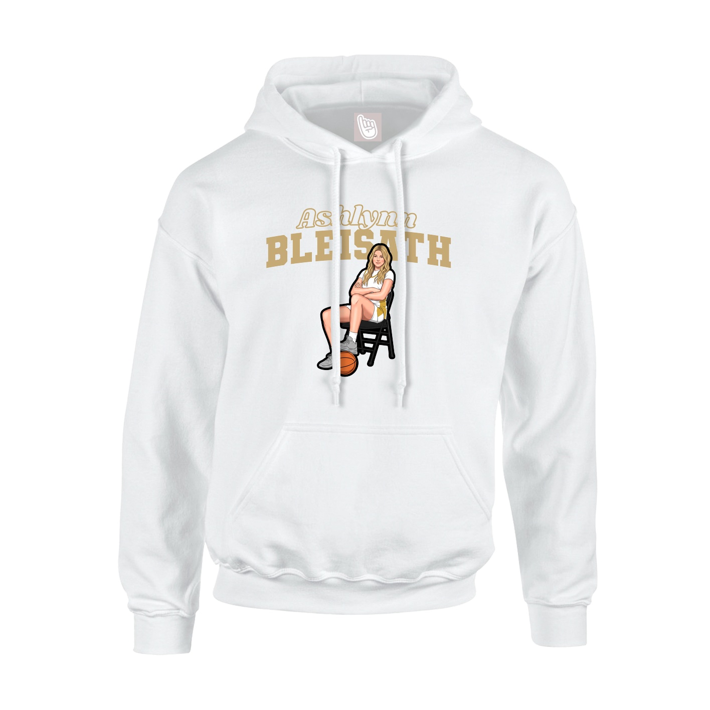 Hoodie — Name Arch in White