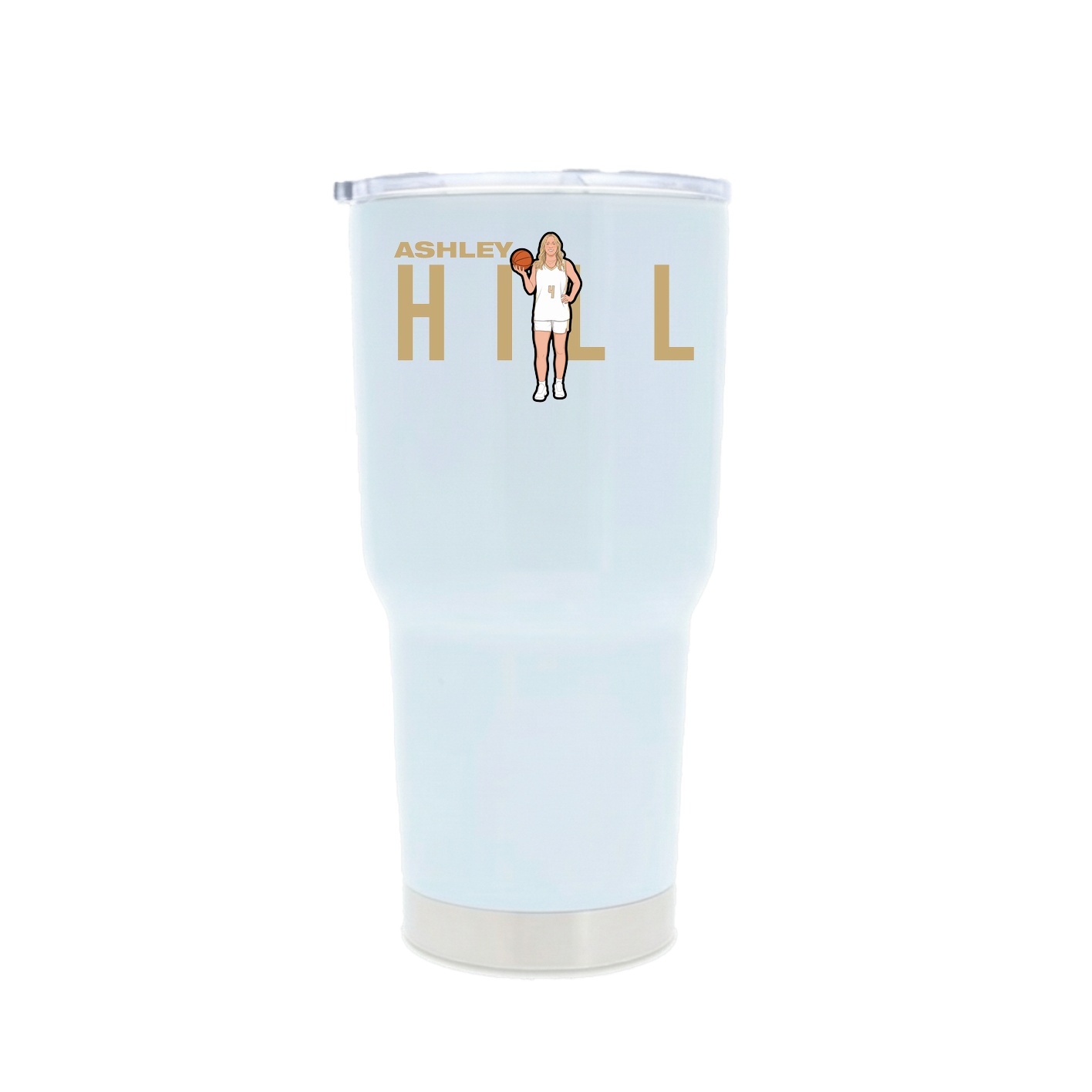 30oz Stainless Steel Tumbler — Player Name in White