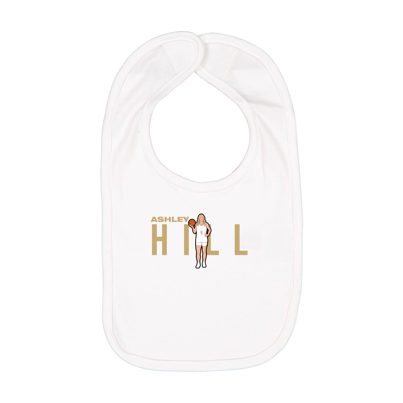 Infant Bib — Player Name in White