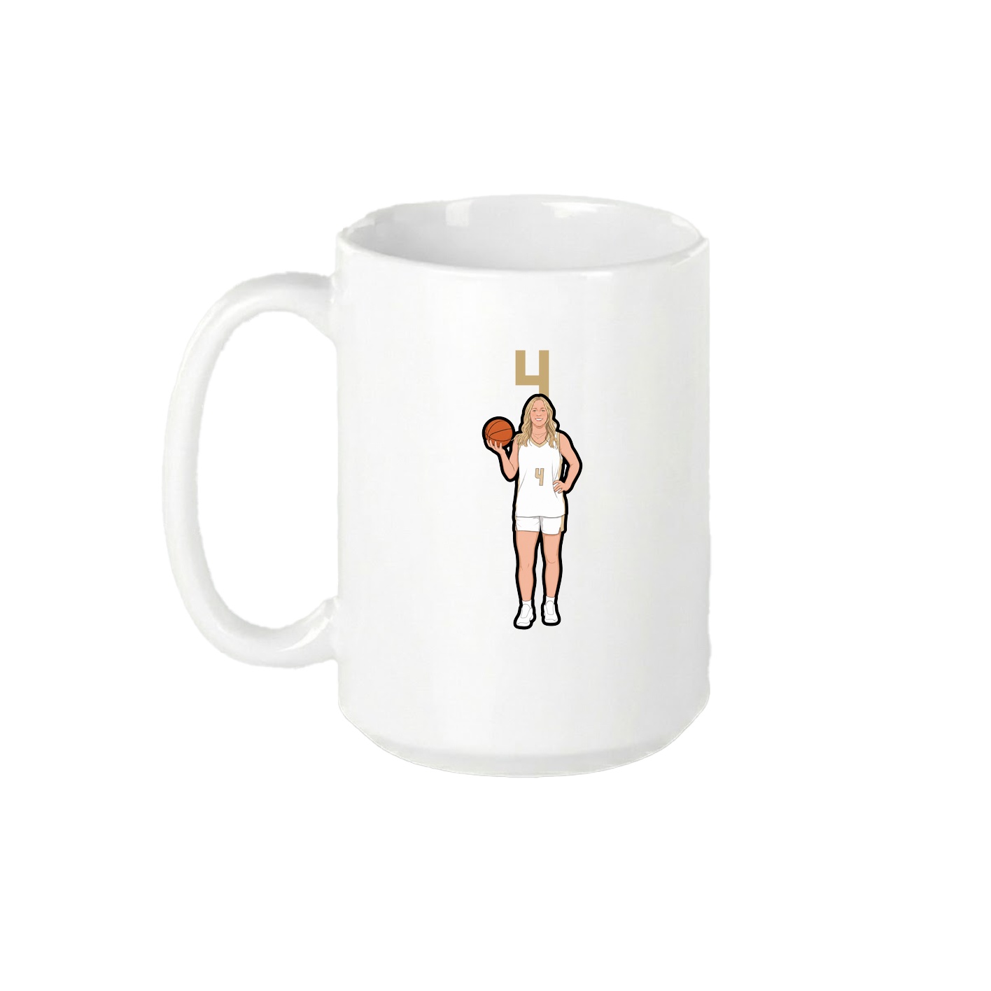 15oz Coffee Mug — Number Top in White
