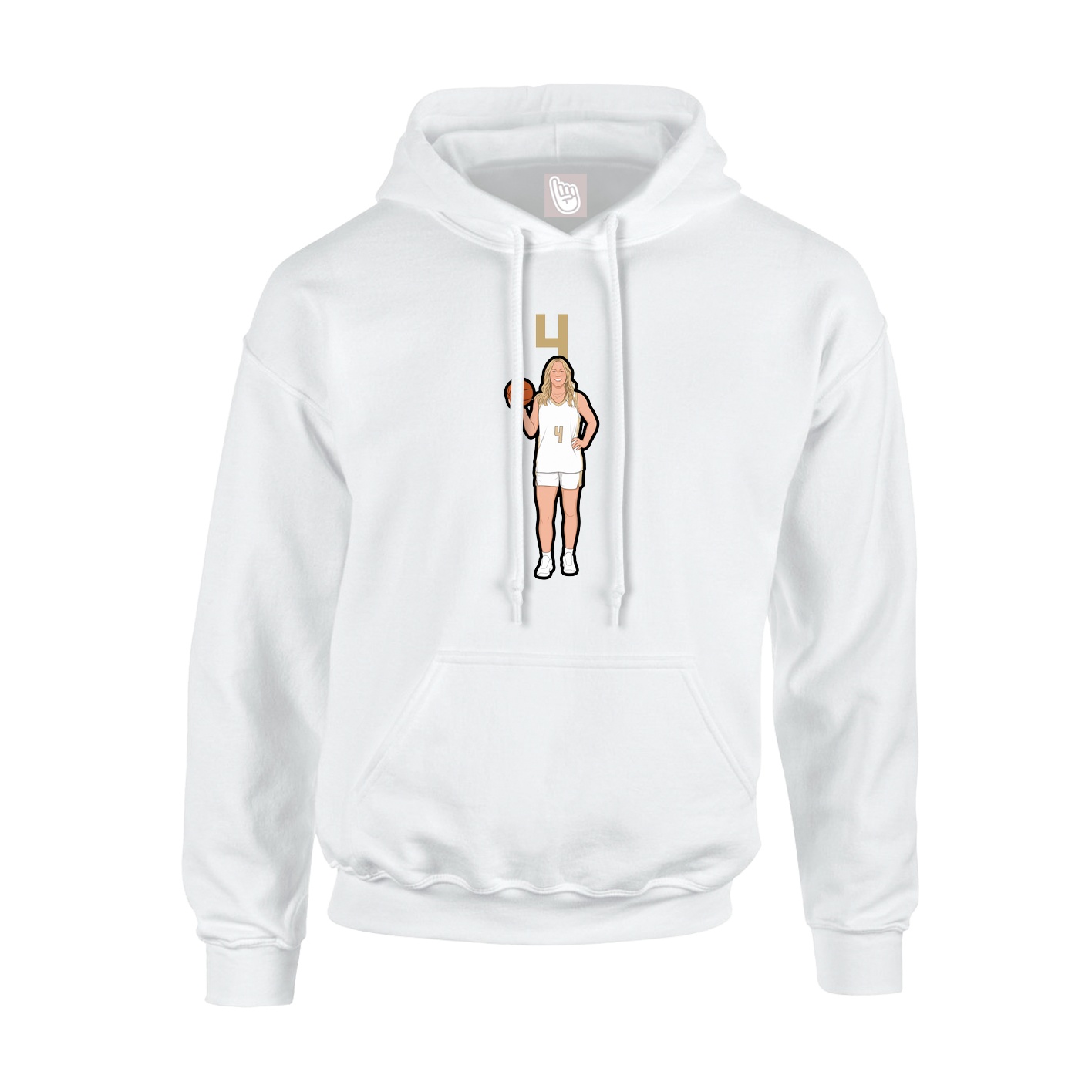 Hoodie — Number Top in White