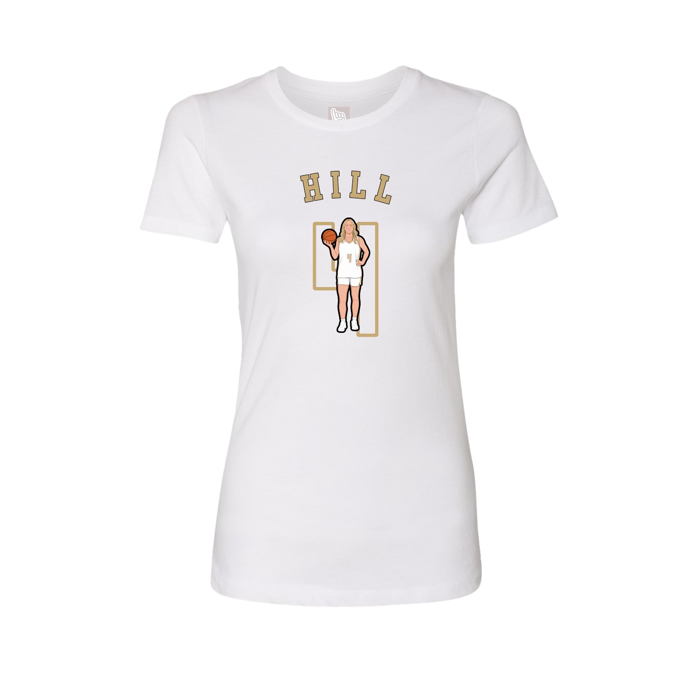Fitted Women's Tee — Shirsey Arch in White