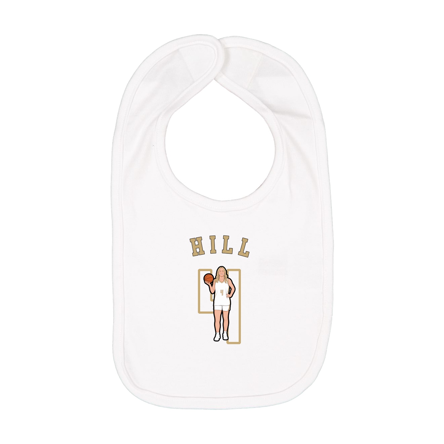 Infant Bib — Shirsey Arch in White