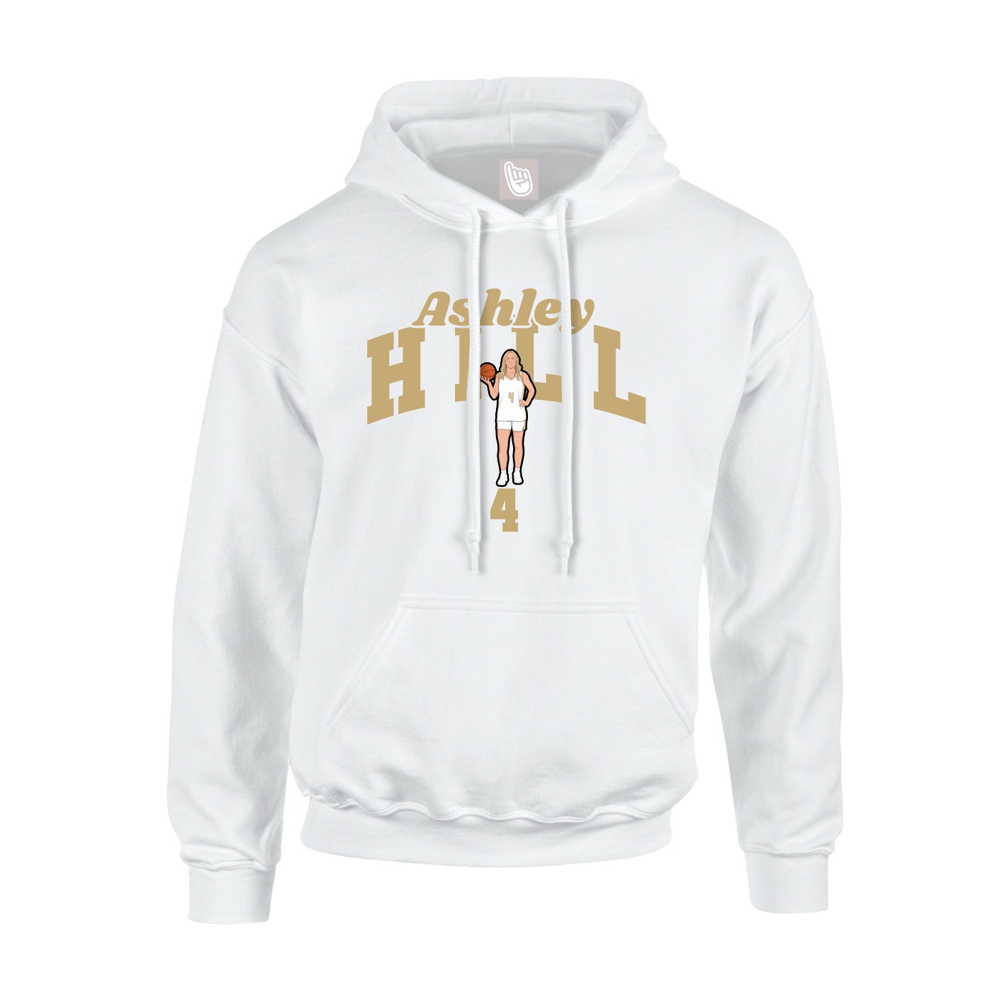 Hoodie — Signature Arch in White