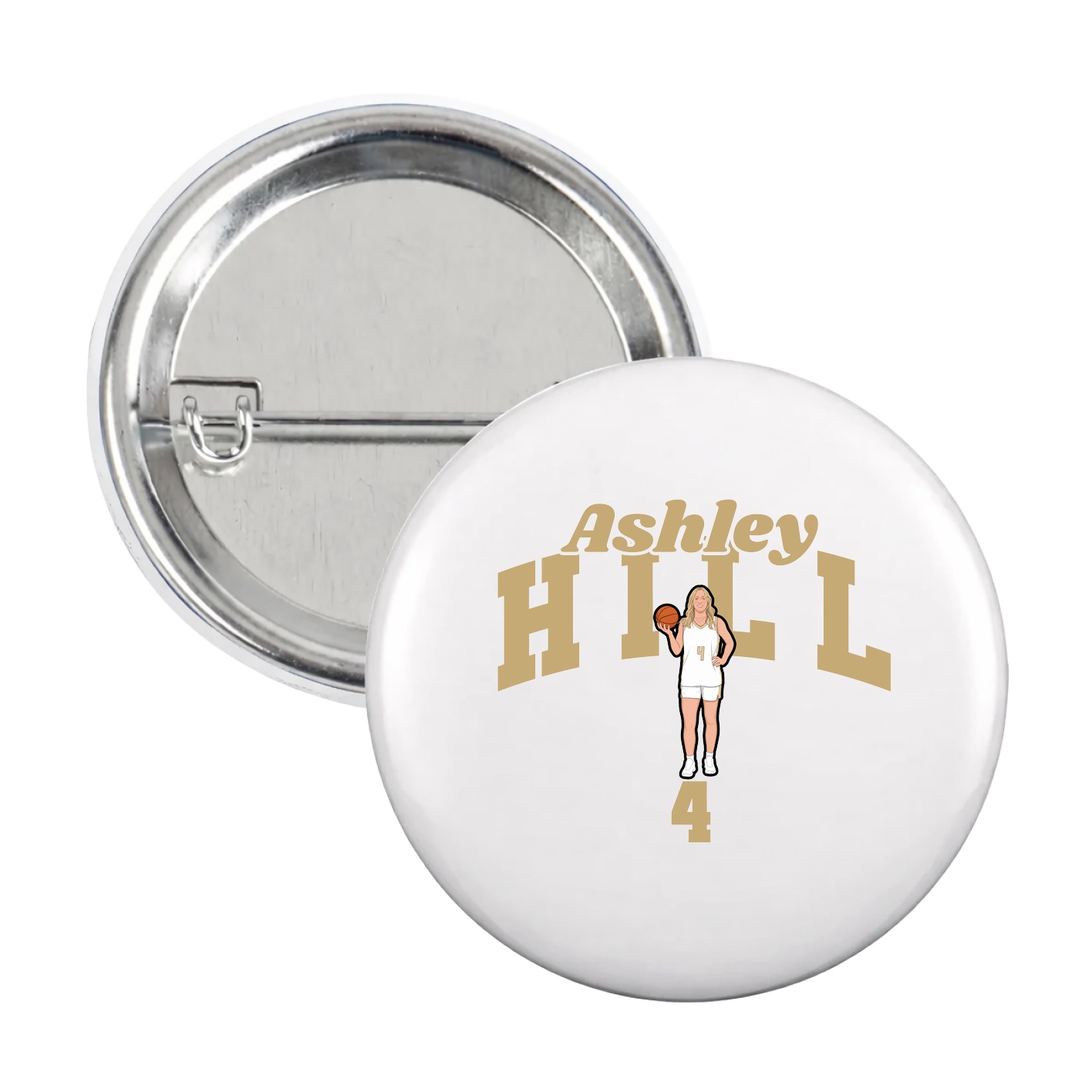 Game Day Button — Signature Arch in White