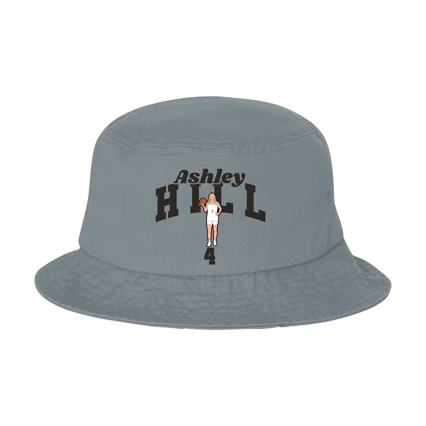 Bucket Cap — Signature Arch in Grey