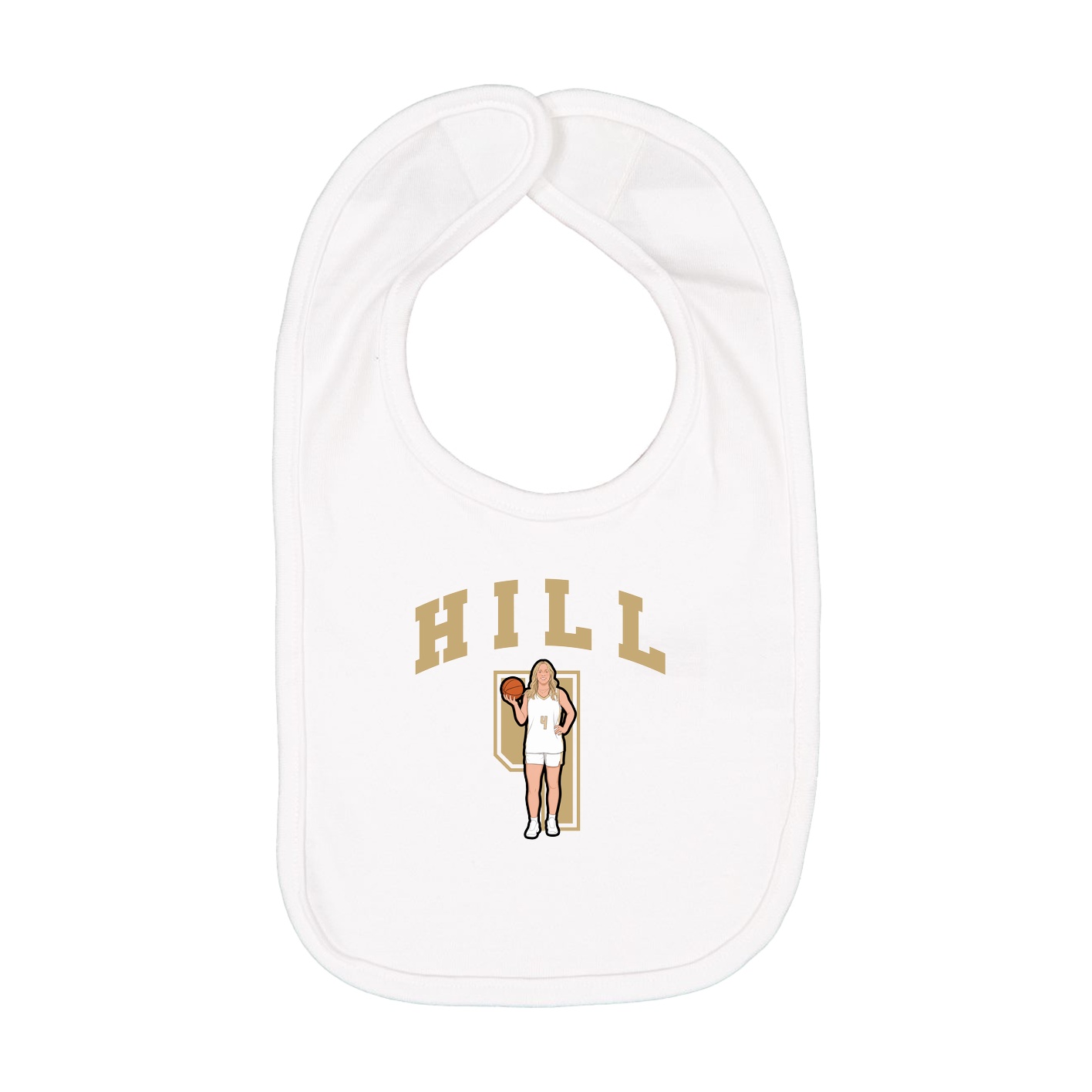 Infant Bib — Number in White