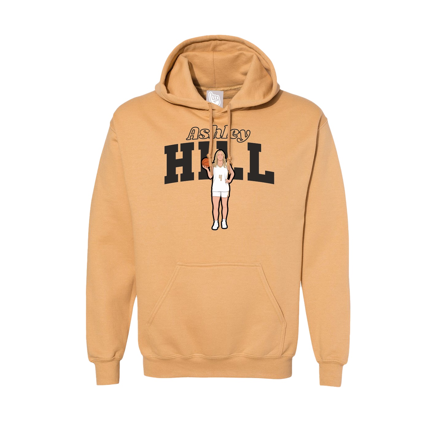 Hoodie — Name Arch in Vegas Gold