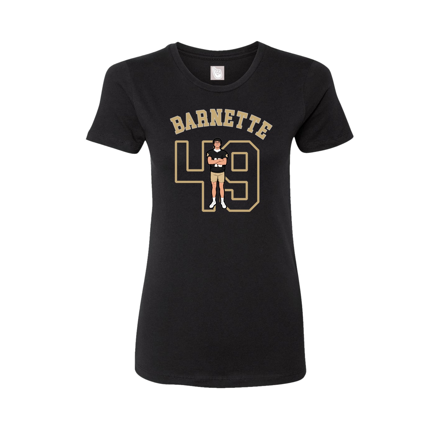 Fitted Women's Tee — Shirsey Arch in Black