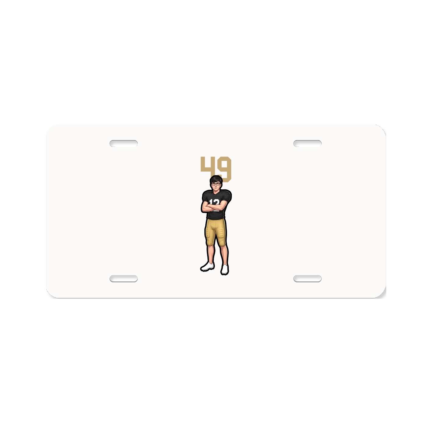 License Plate — Number Top in Classic