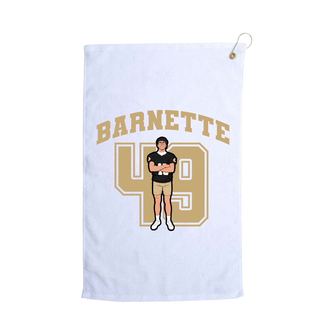 Golf Towel — Number in White