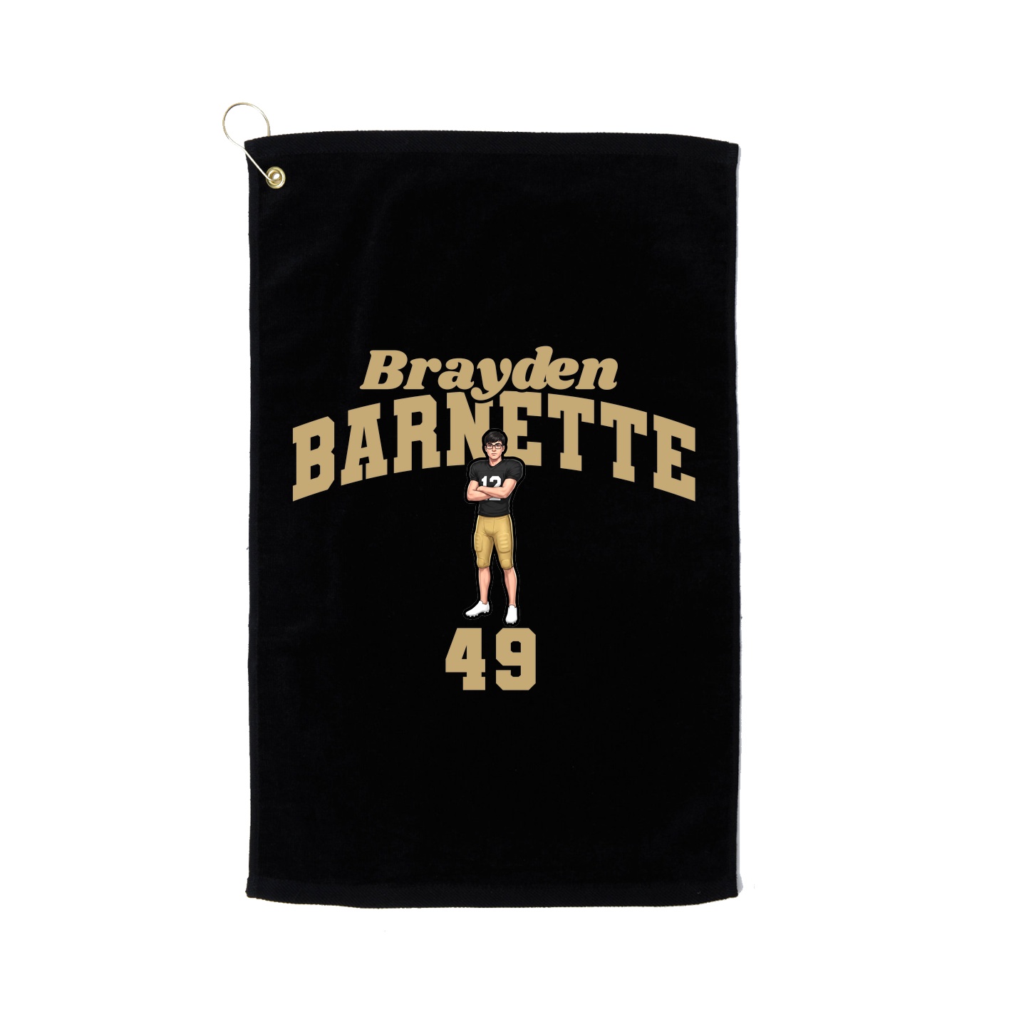 Golf Towel — Signature Arch in Black