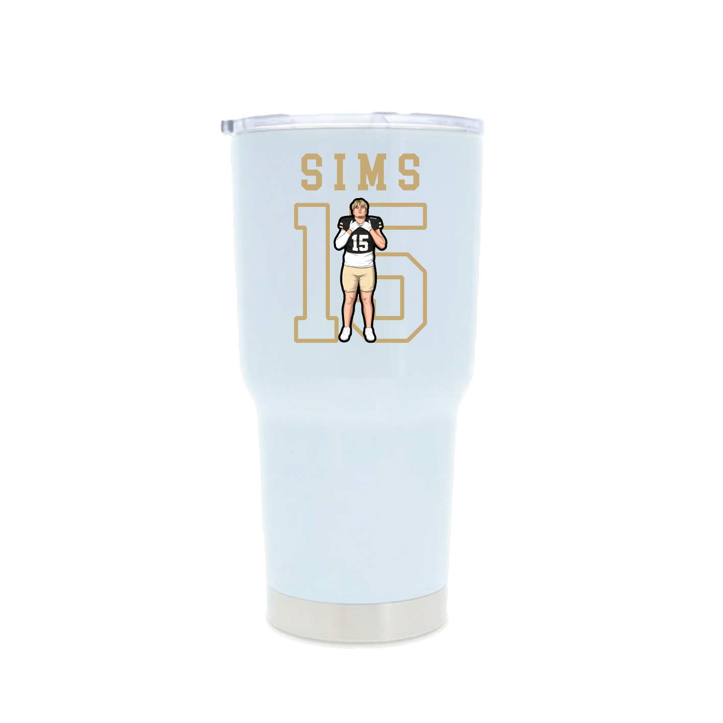 30oz Stainless Steel Tumbler — Shirsey in White