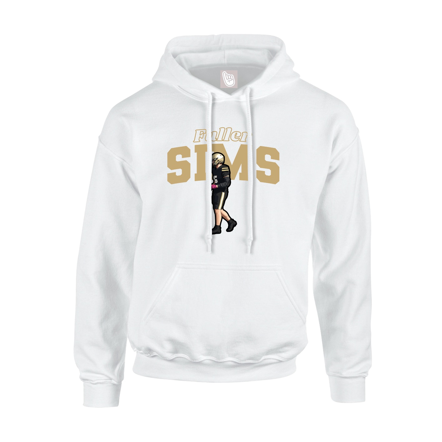 Hoodie — Name Arch in White