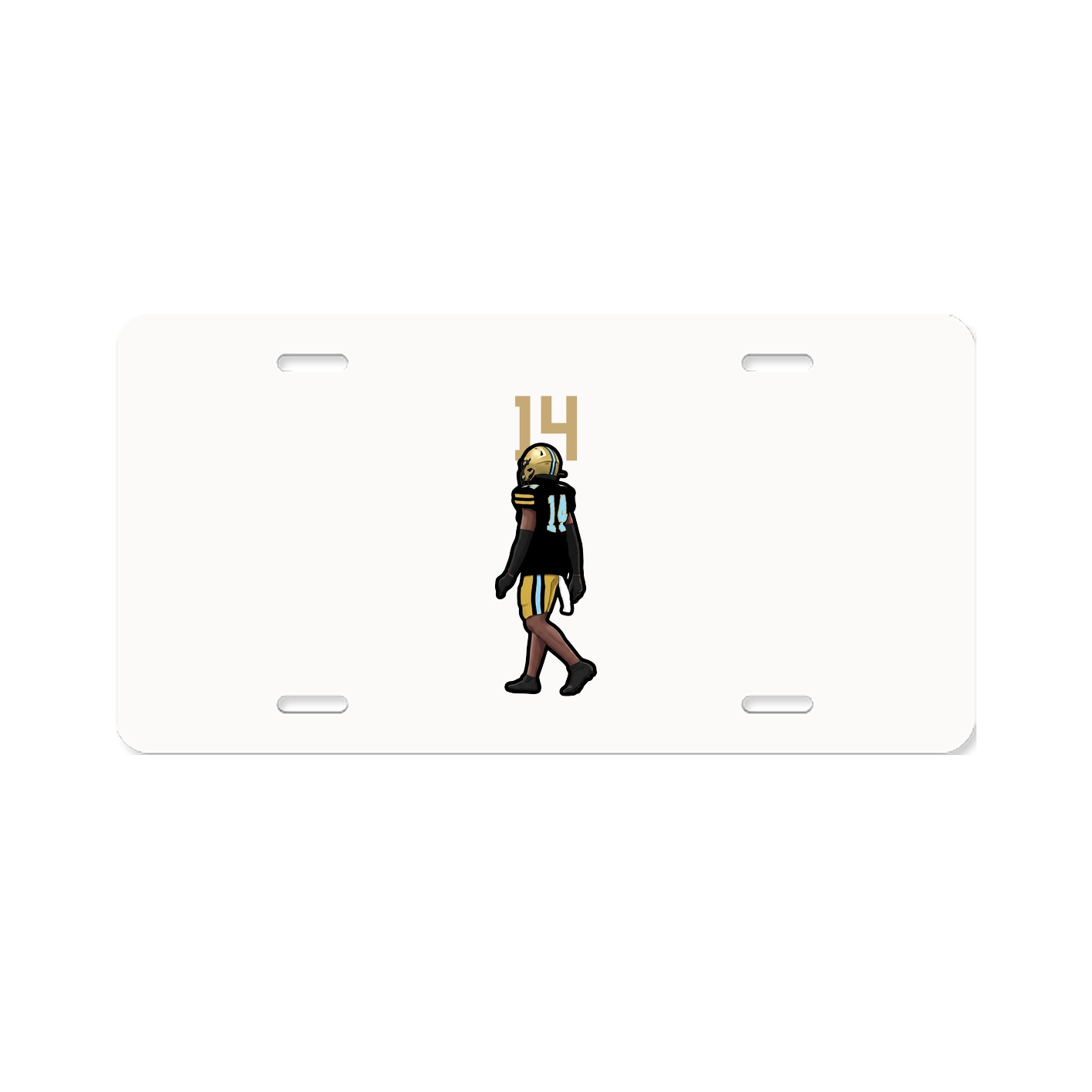 License Plate — Number Top in Classic