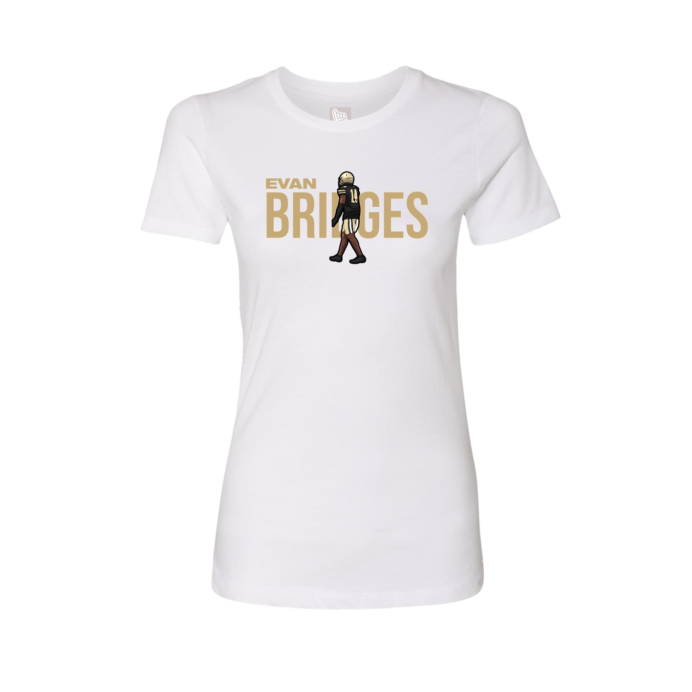 Fitted Women's Tee — Player Name in White