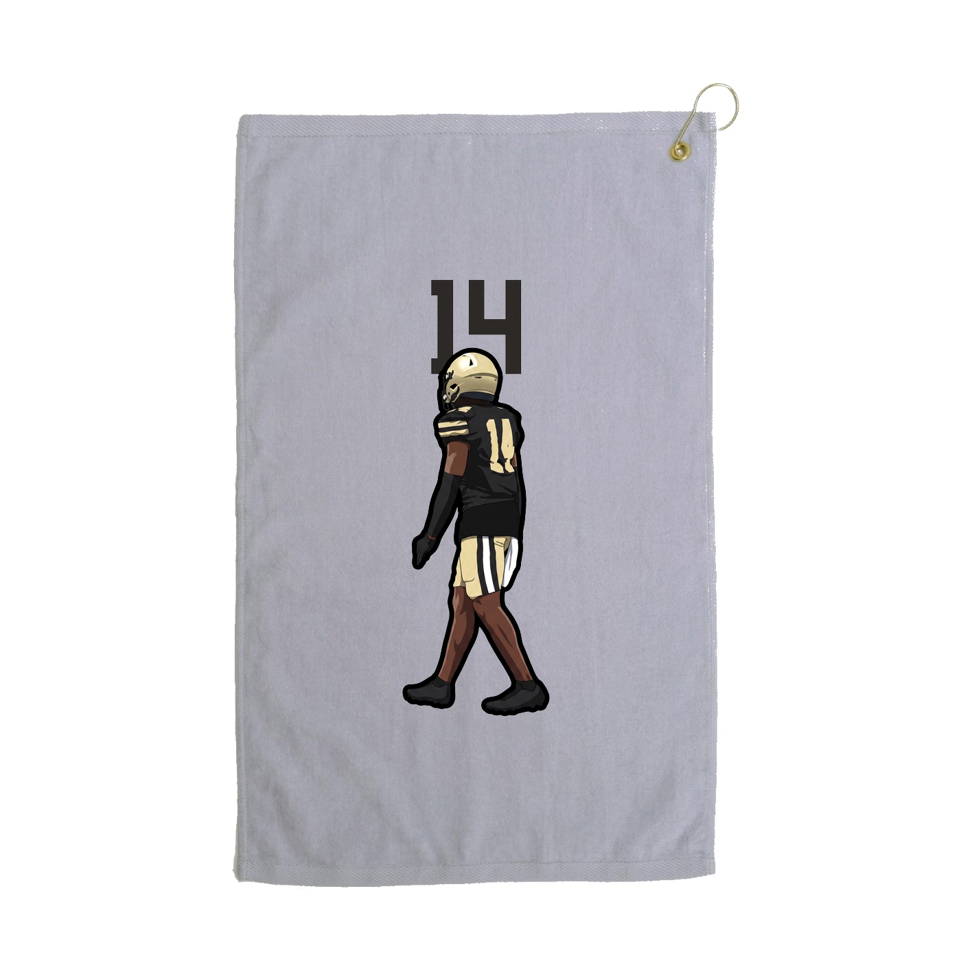 Golf Towel — Number Top in Grey