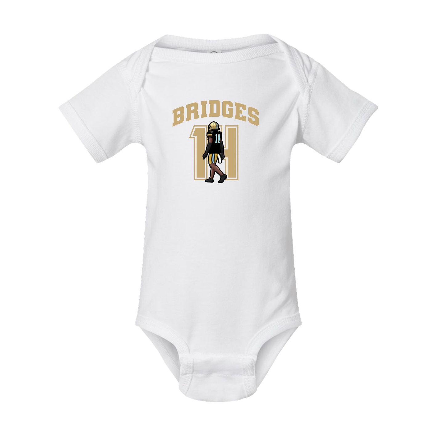 Baby Onesie — Number in White