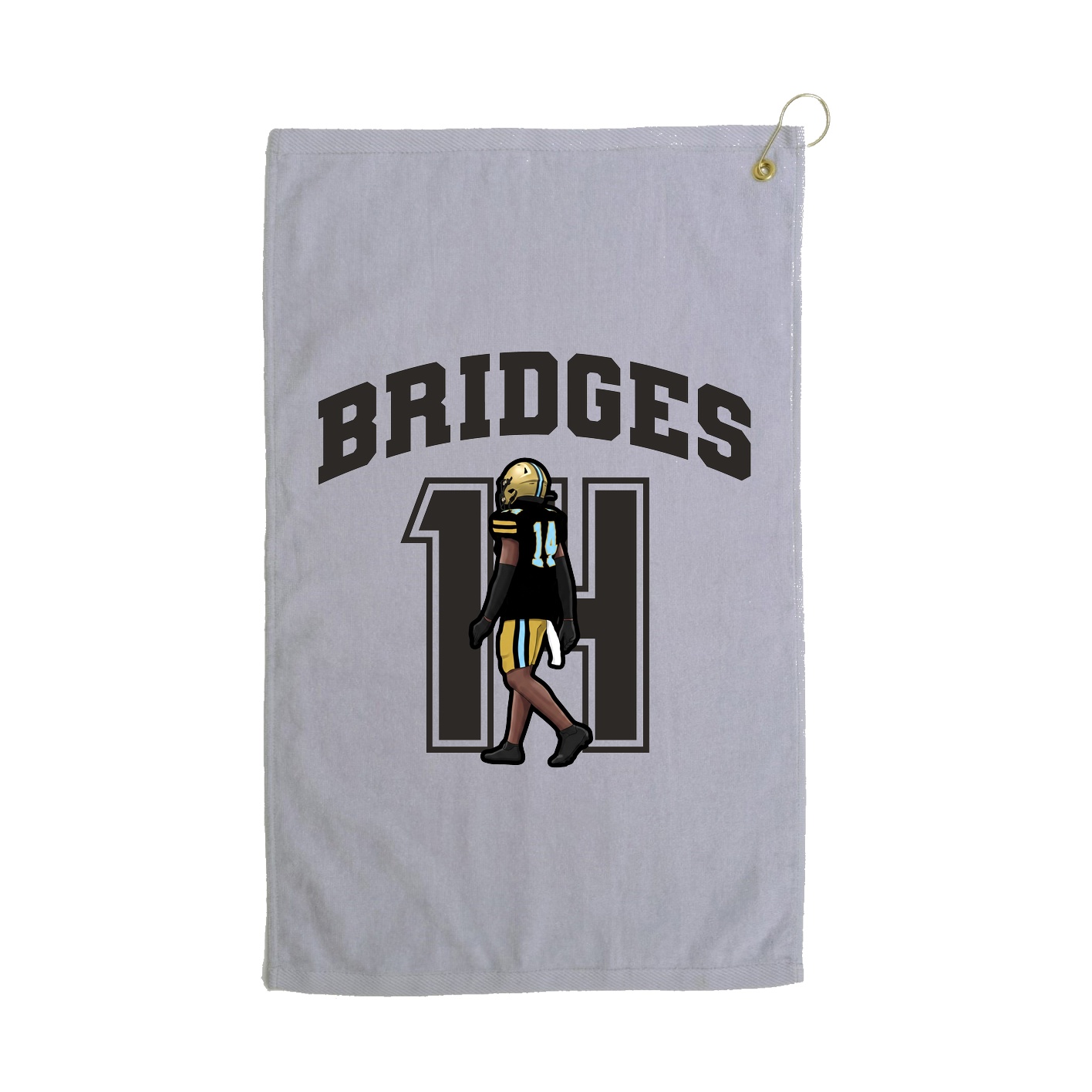 Golf Towel — Number in Grey