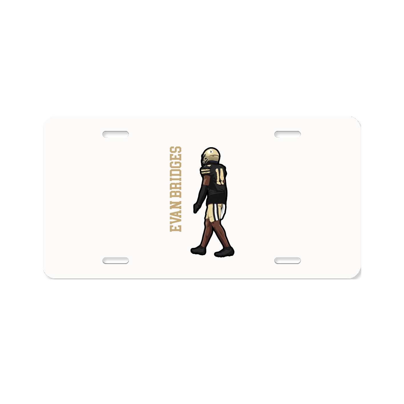 License Plate — Name Vertical in Classic