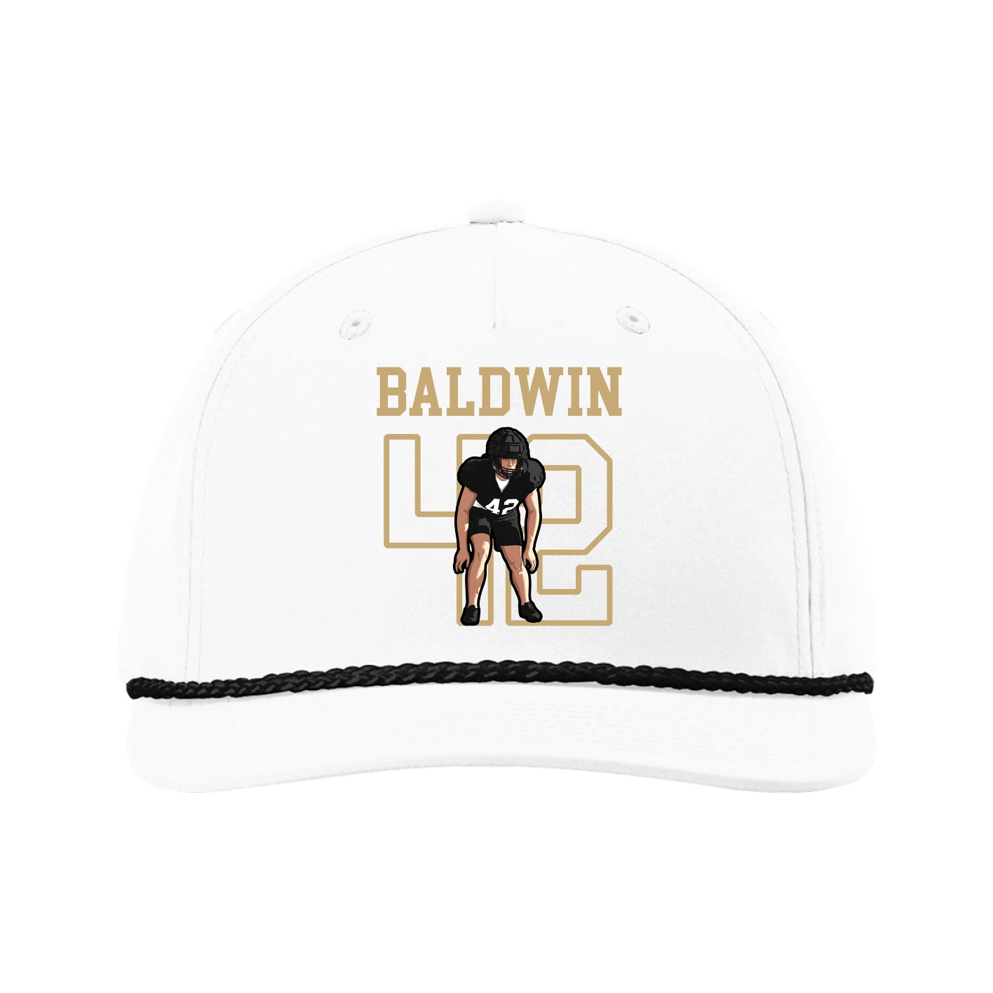 Five-Panel Classic Rope Cap — Shirsey in White