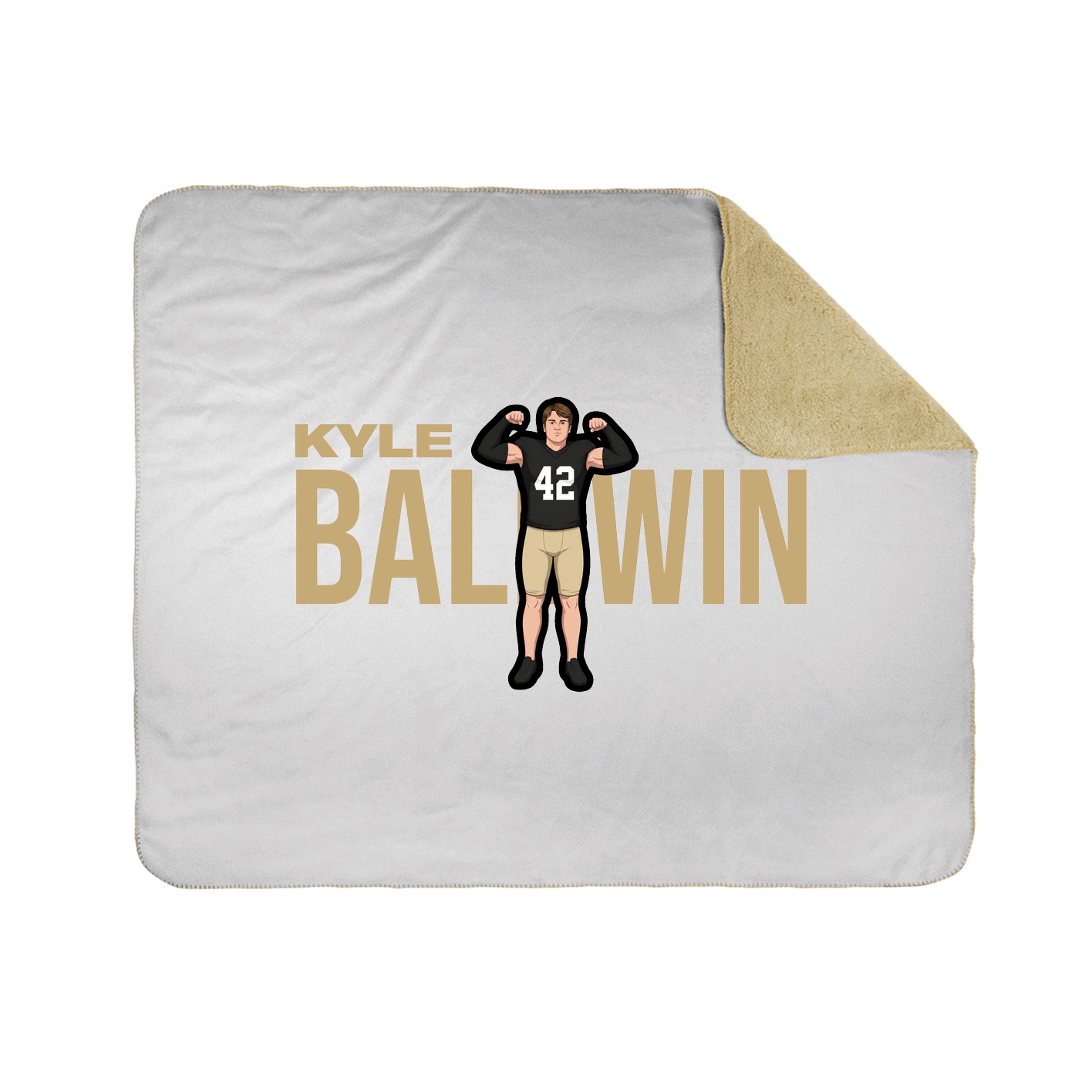 Throw Blanket — Player Name in White