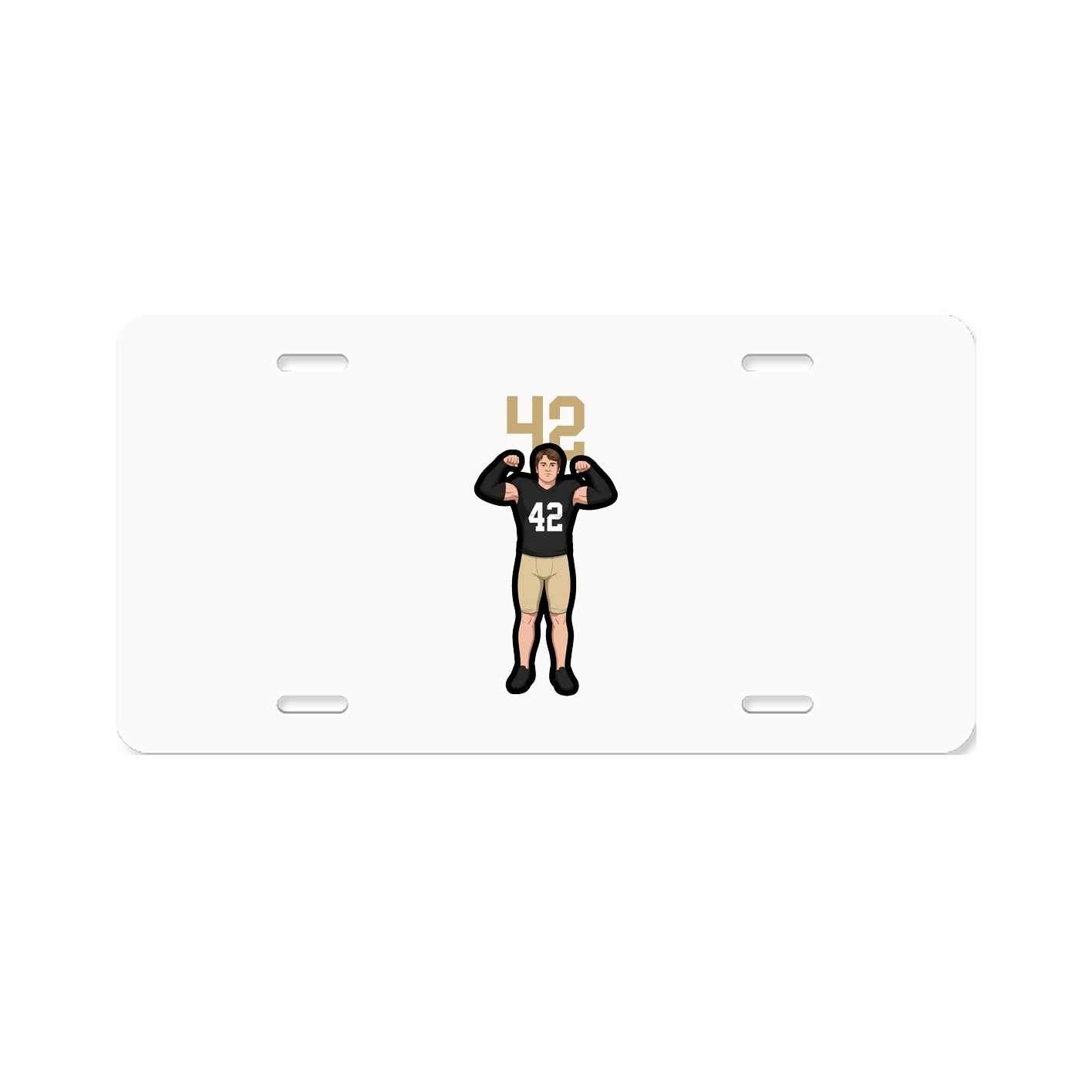 License Plate — Number Top in Classic