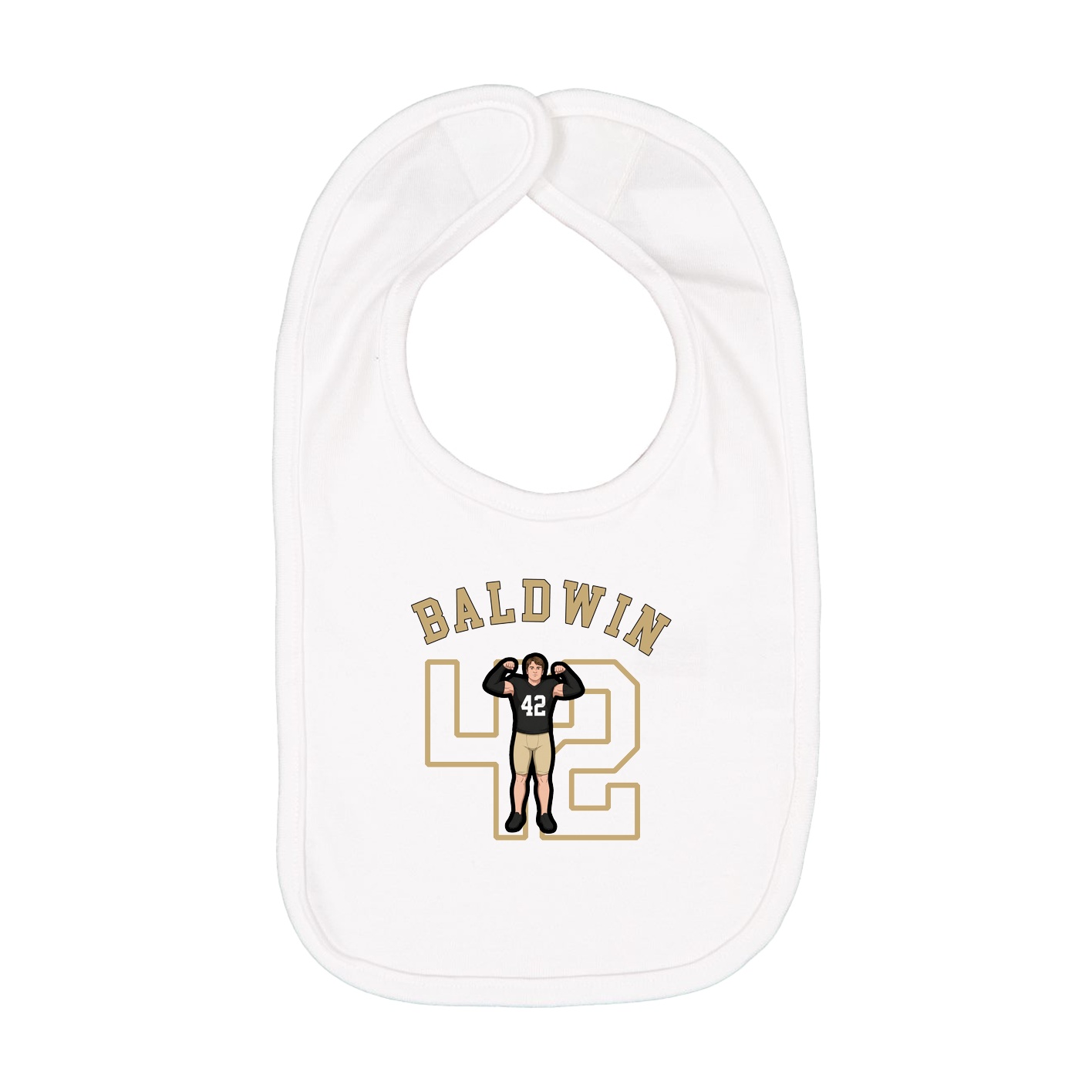 Infant Bib — Shirsey Arch in White
