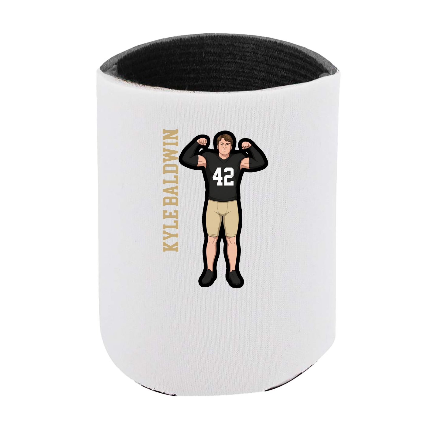 Can Holder — Name Vertical in White