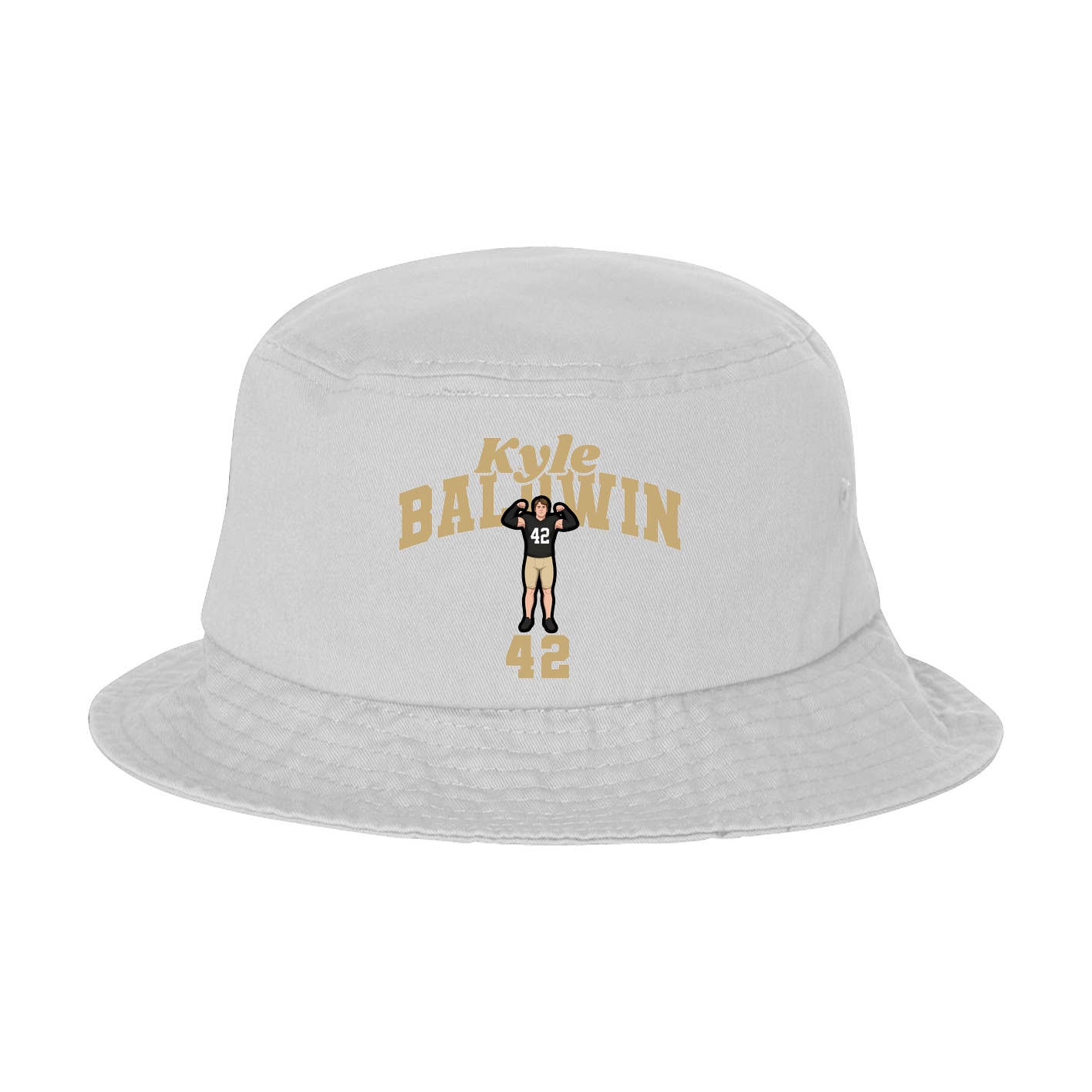 Bucket Cap — Signature Arch in White